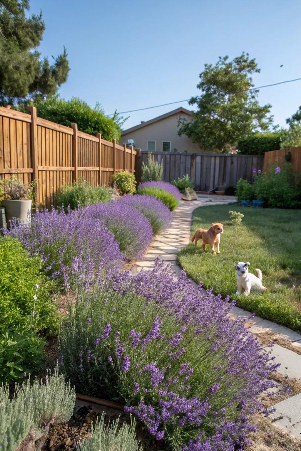 Non-toxic plants like rosemary and lavender are both beautiful and safe.