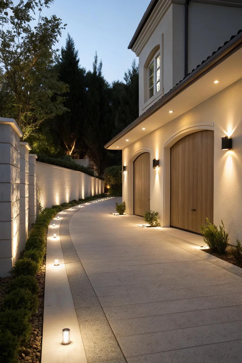 Recessed lights for seamless elegance.