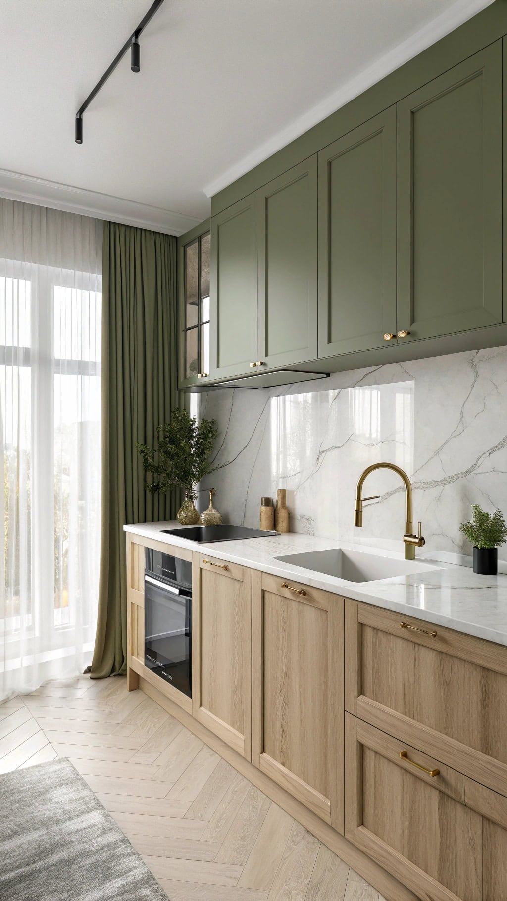 17 Must-See Olive Green Kitchen Wall Inspirations For Modern Homes