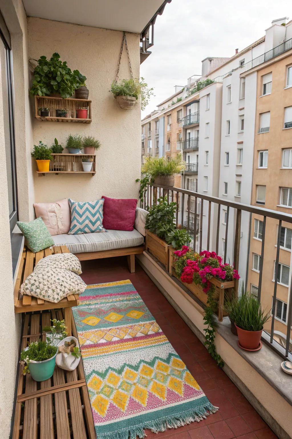 Outdoor rugs bring color and comfort to your space.