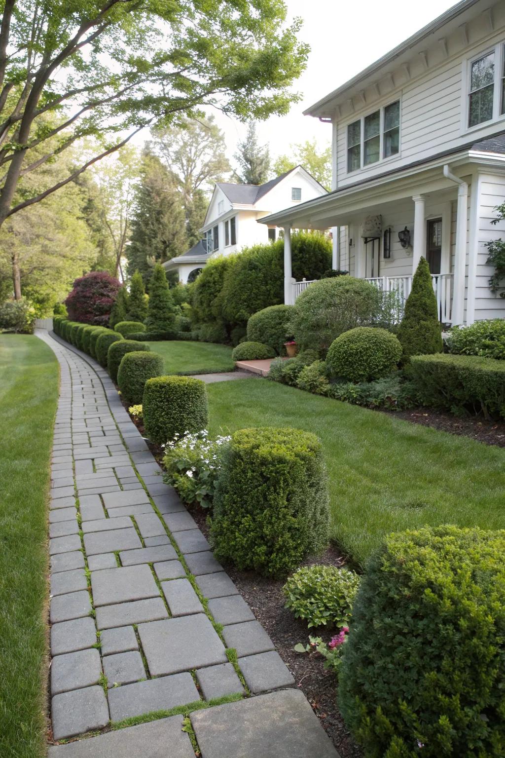 Trimmed shrubs offer a polished and structured look to your landscape.