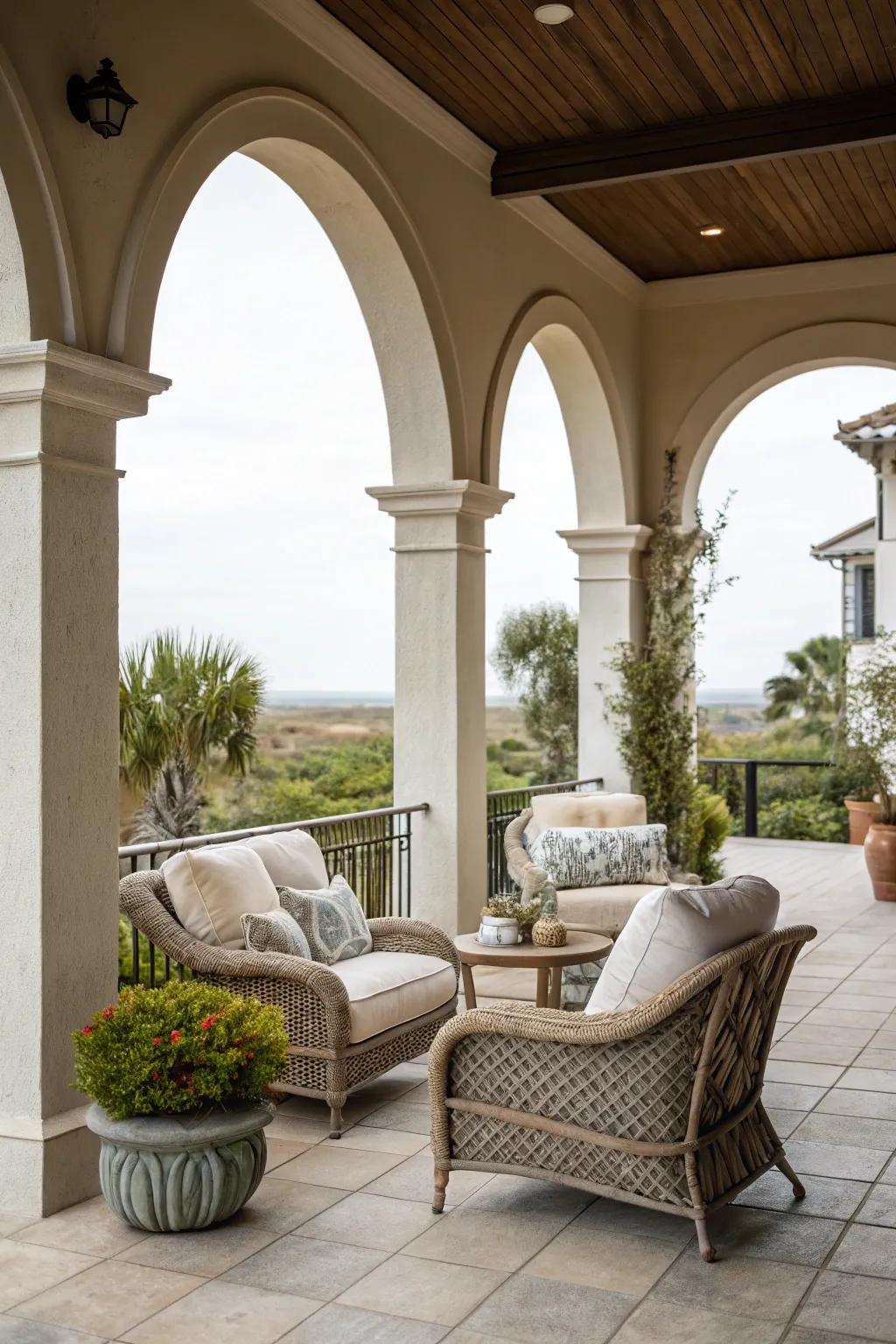 Welcoming retreat with seating nooks.