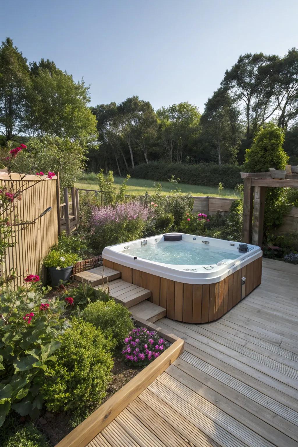 A deck integration offers a seamless and cohesive design.