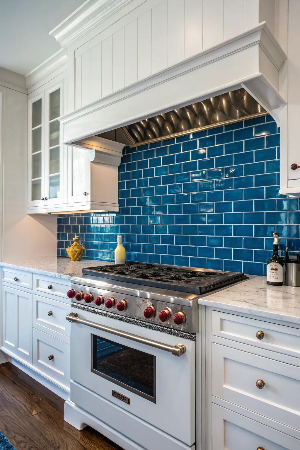 Bold colors make a striking statement in your kitchen.