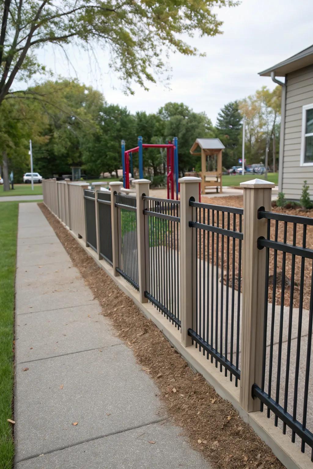 Durable fences ensure long-lasting safety and style for playgrounds.