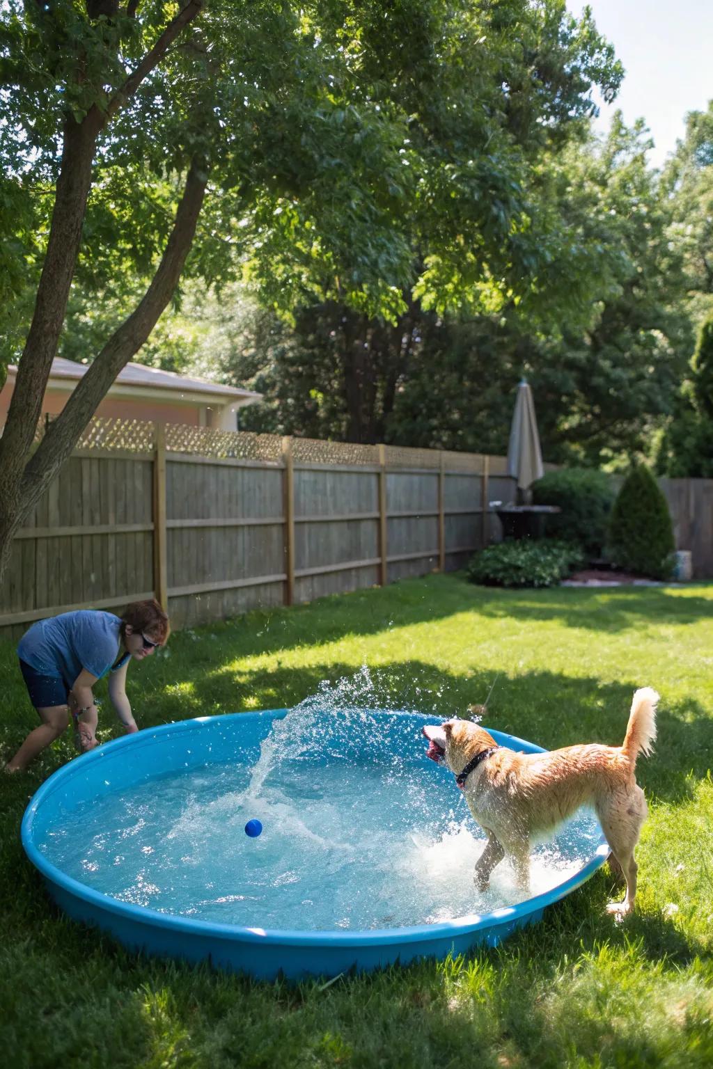 A splash pool provides endless fun and relief from the heat.