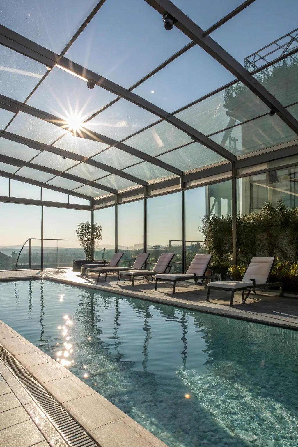 A glass oasis for a seamless indoor-outdoor experience.