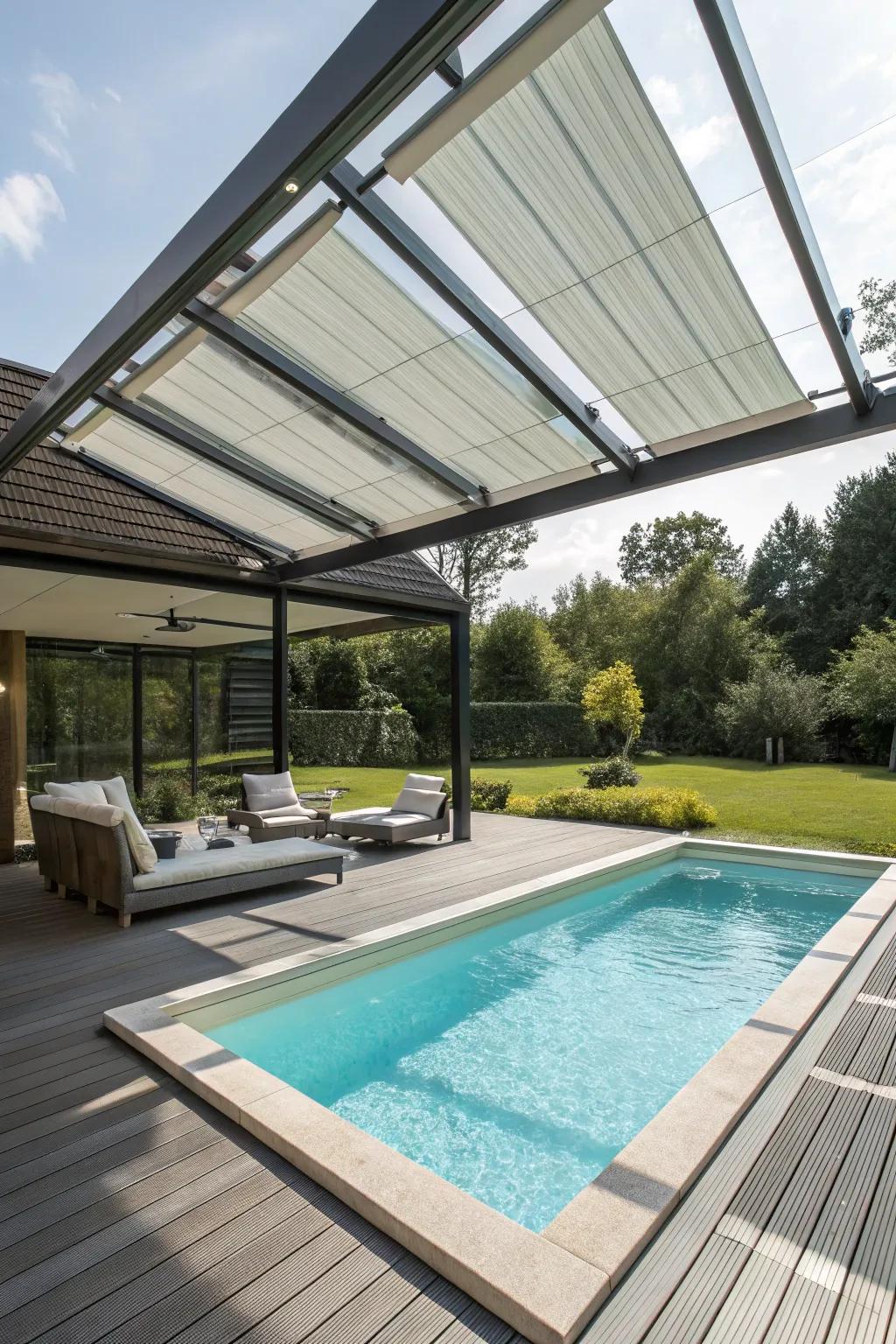 Enjoy flexibility with a retractable roof enclosure.