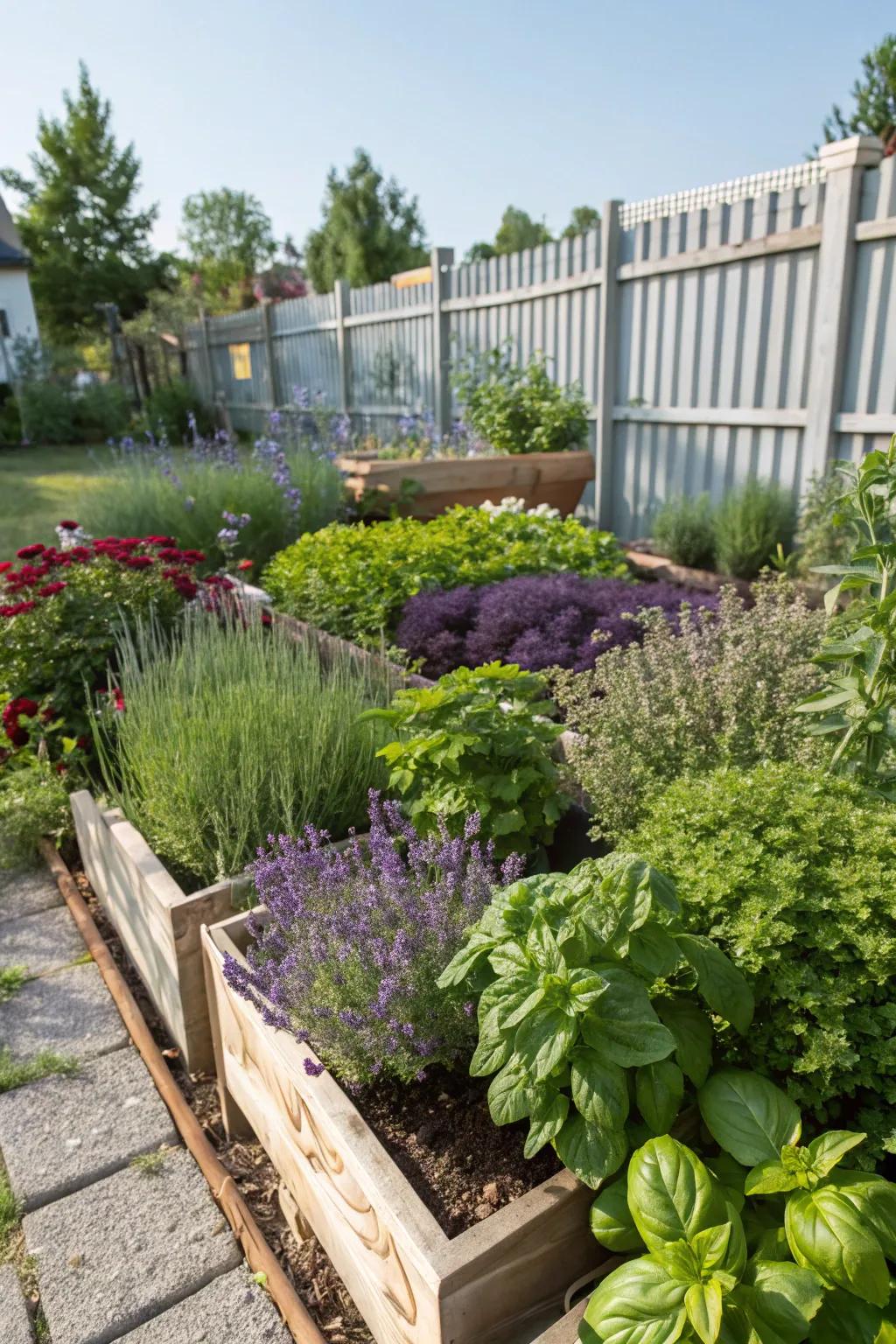 A diverse collection of herbs adds vibrancy and fragrance to your garden.