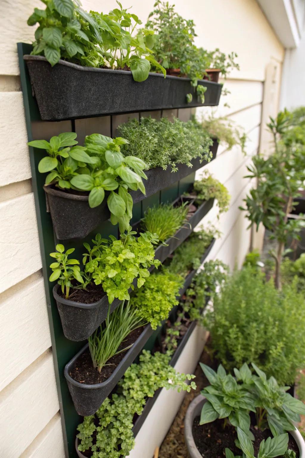 Vertical gardens maximize space and add a unique visual element.