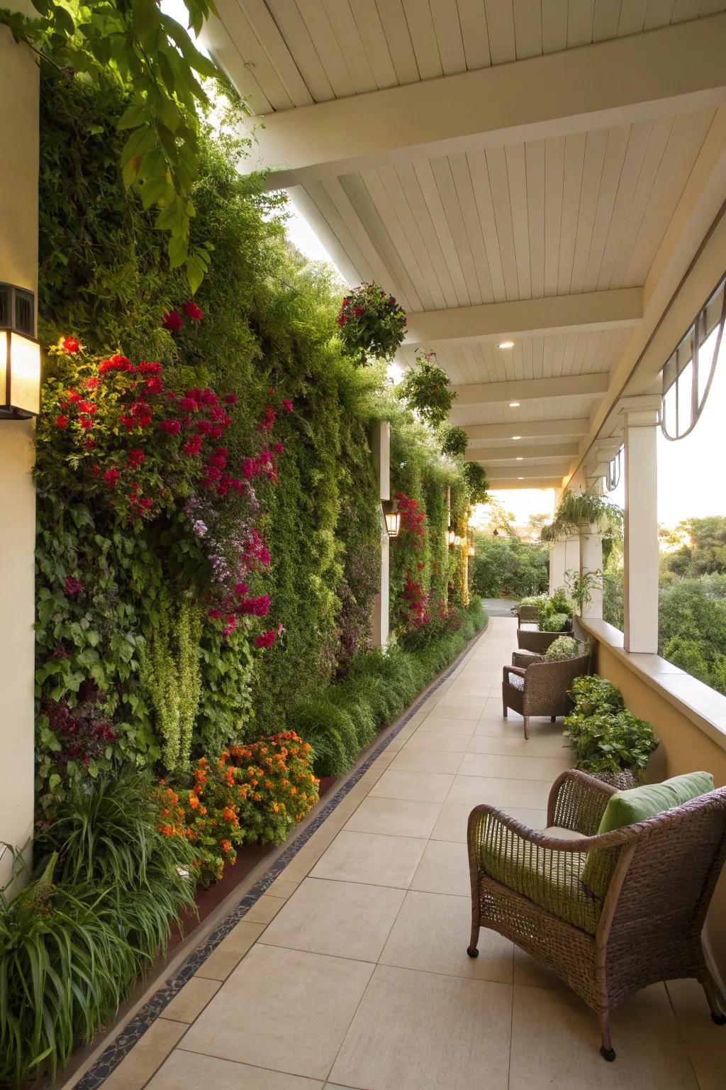 A hanging garden transforms your patio into a lush oasis.