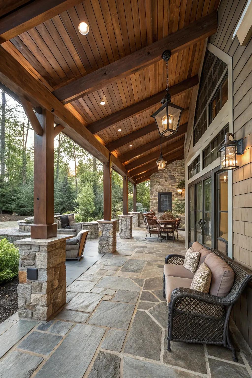 A mix of materials elevates your patio's aesthetic.