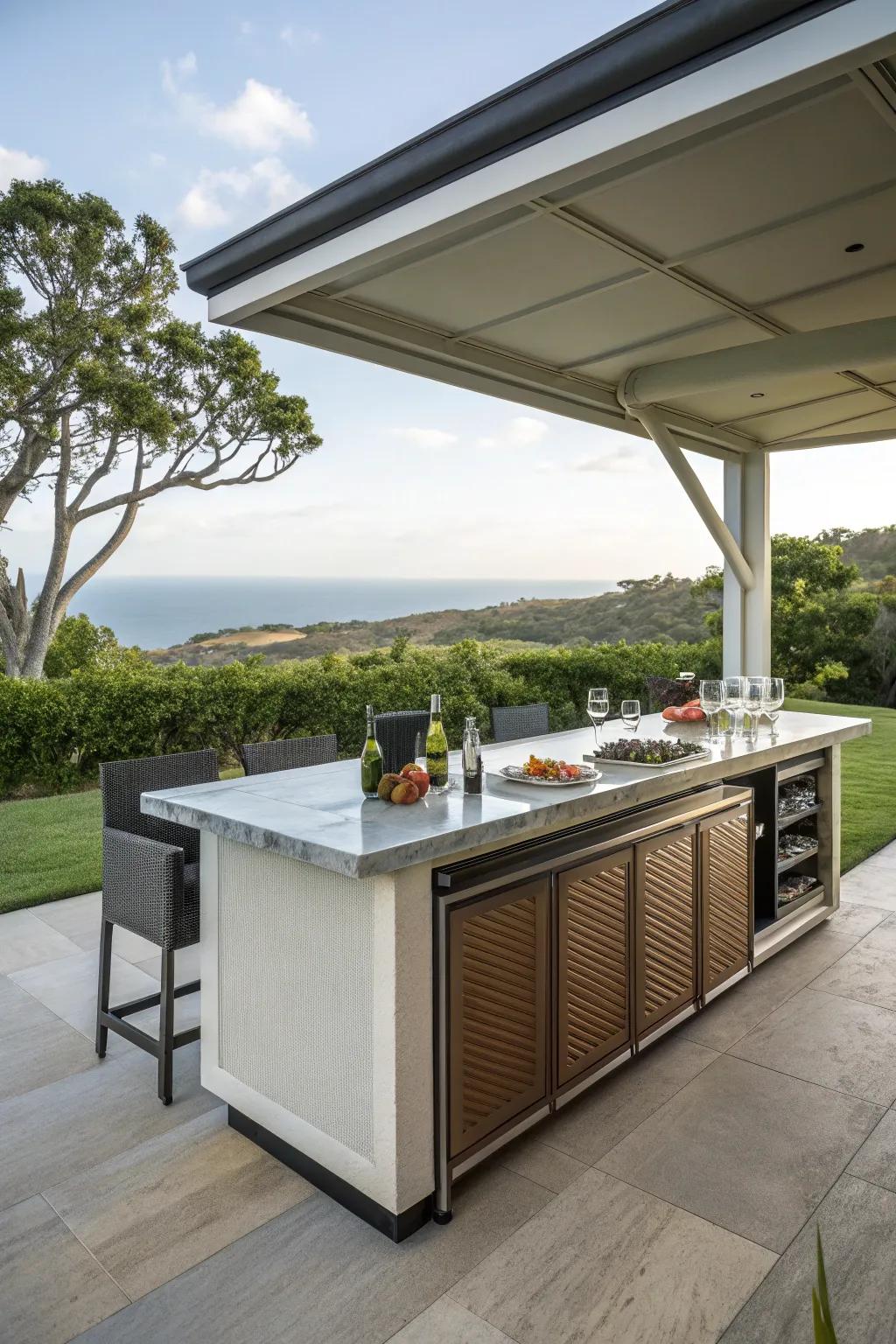 A hidden lanai bar that adds a surprise element.