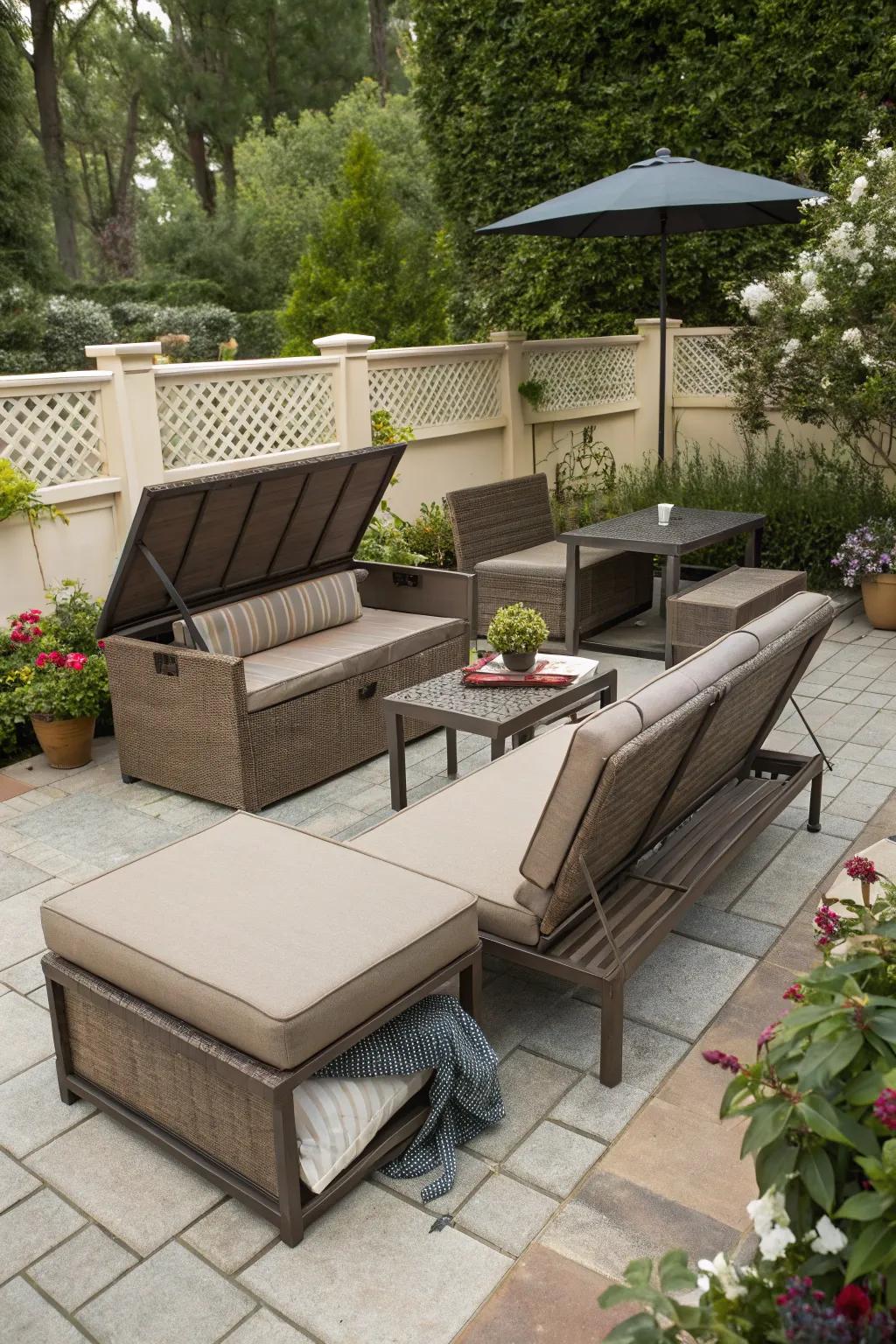 Multifunctional furniture that optimizes space and functionality.