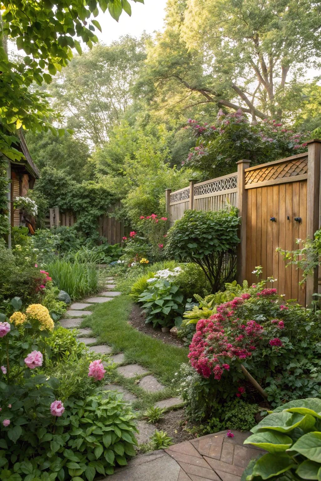 Vibrant greenery transforms any backyard into a lush retreat.