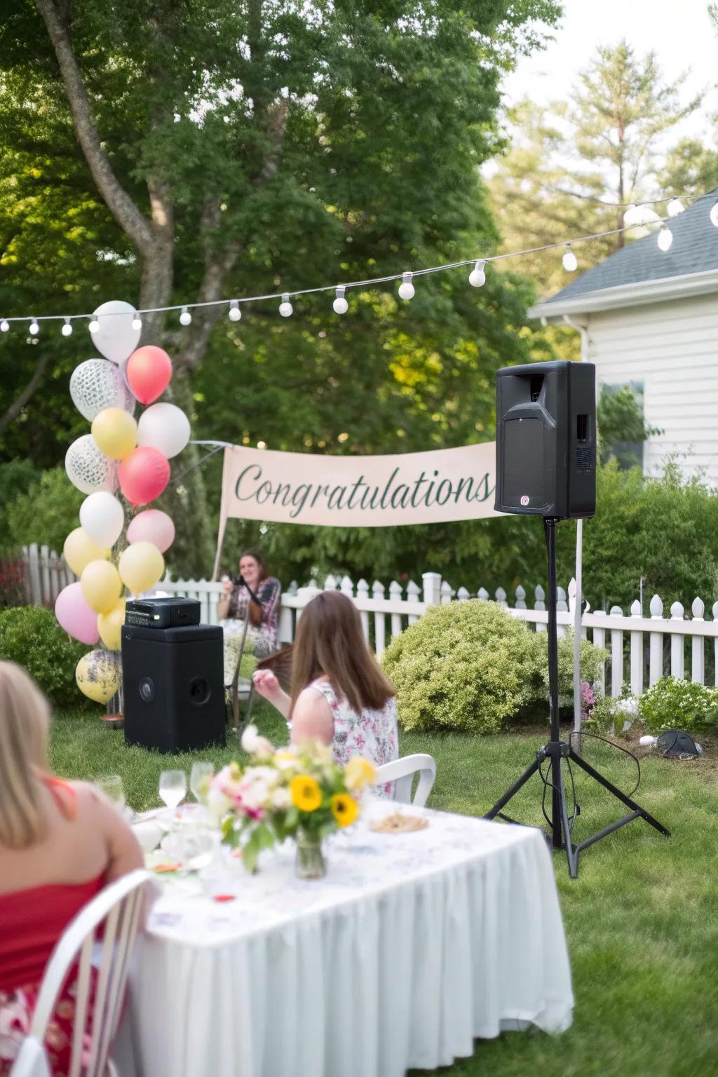 A personalized playlist keeps the atmosphere lively and joyful.