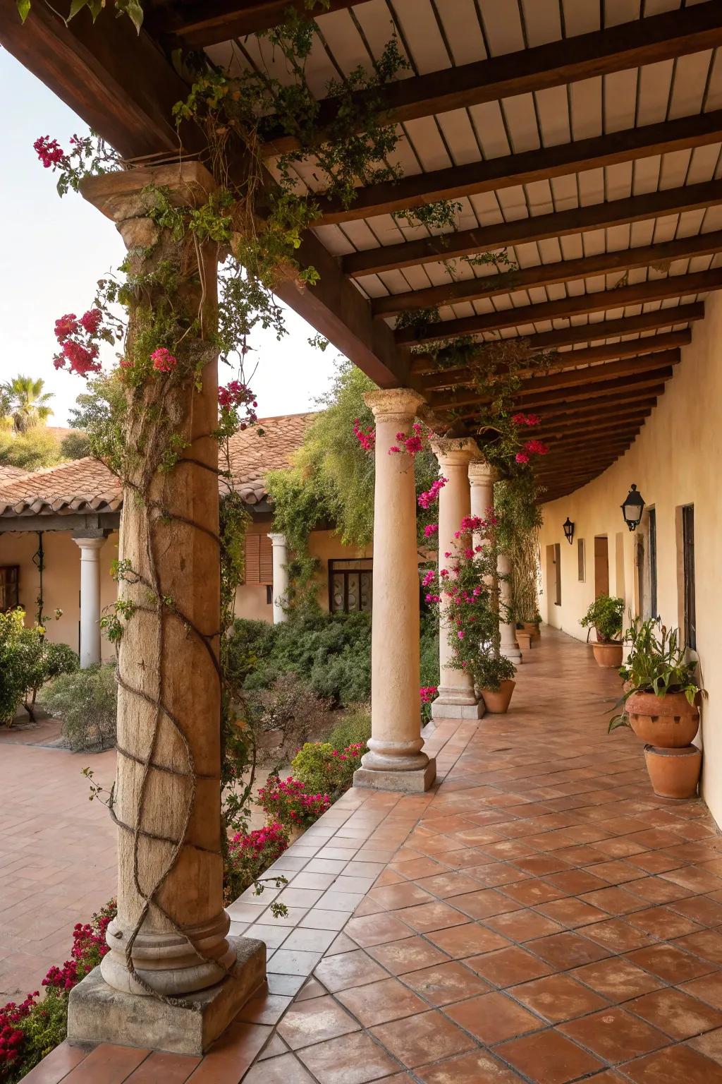 A Spanish-style portico with timeless charm.