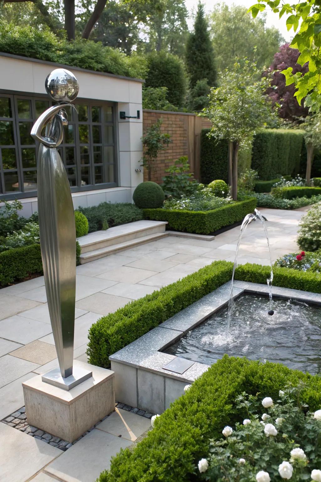 Artistic touches that elevate the garden’s aesthetic.