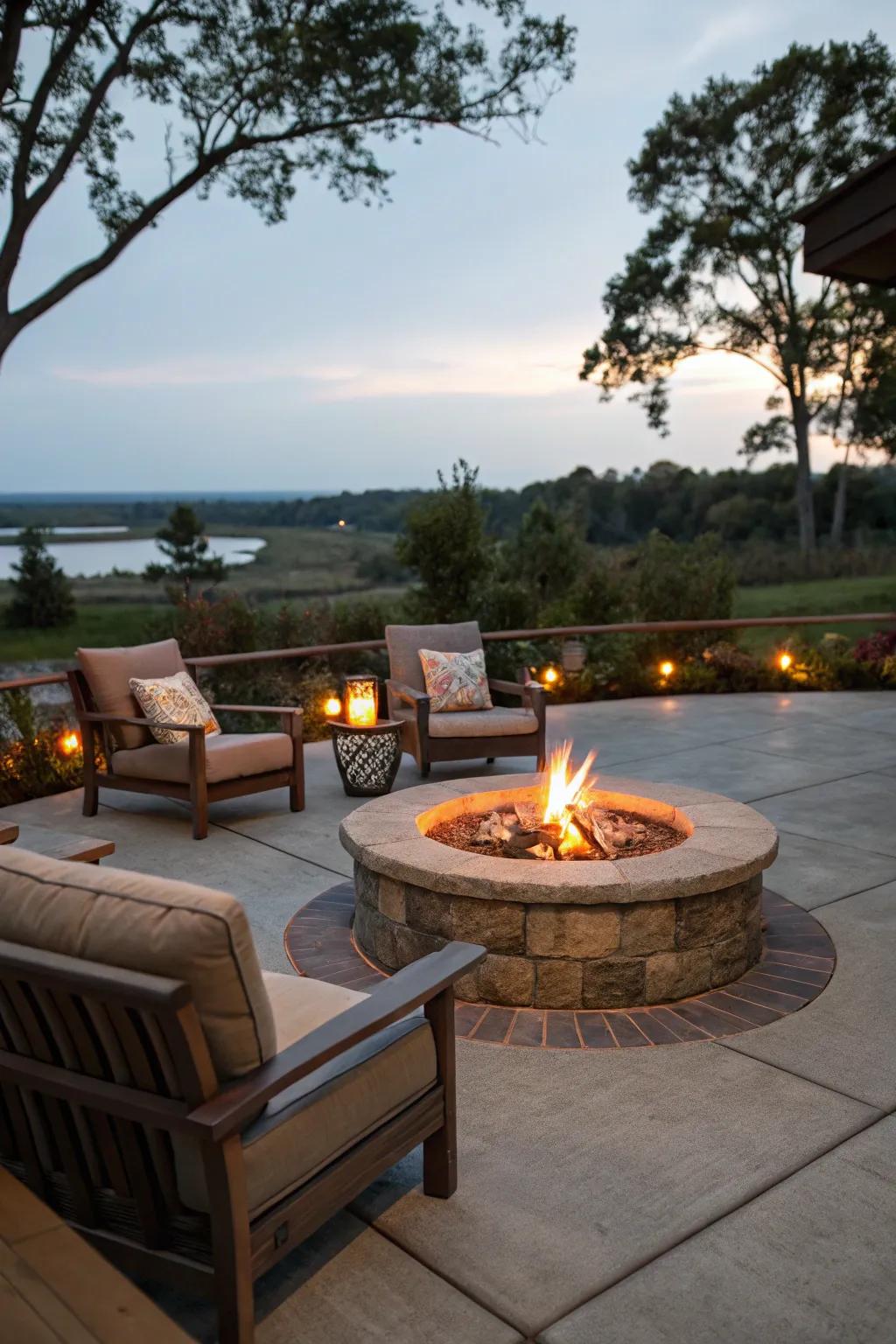 Warm up your patio with a fire pit.