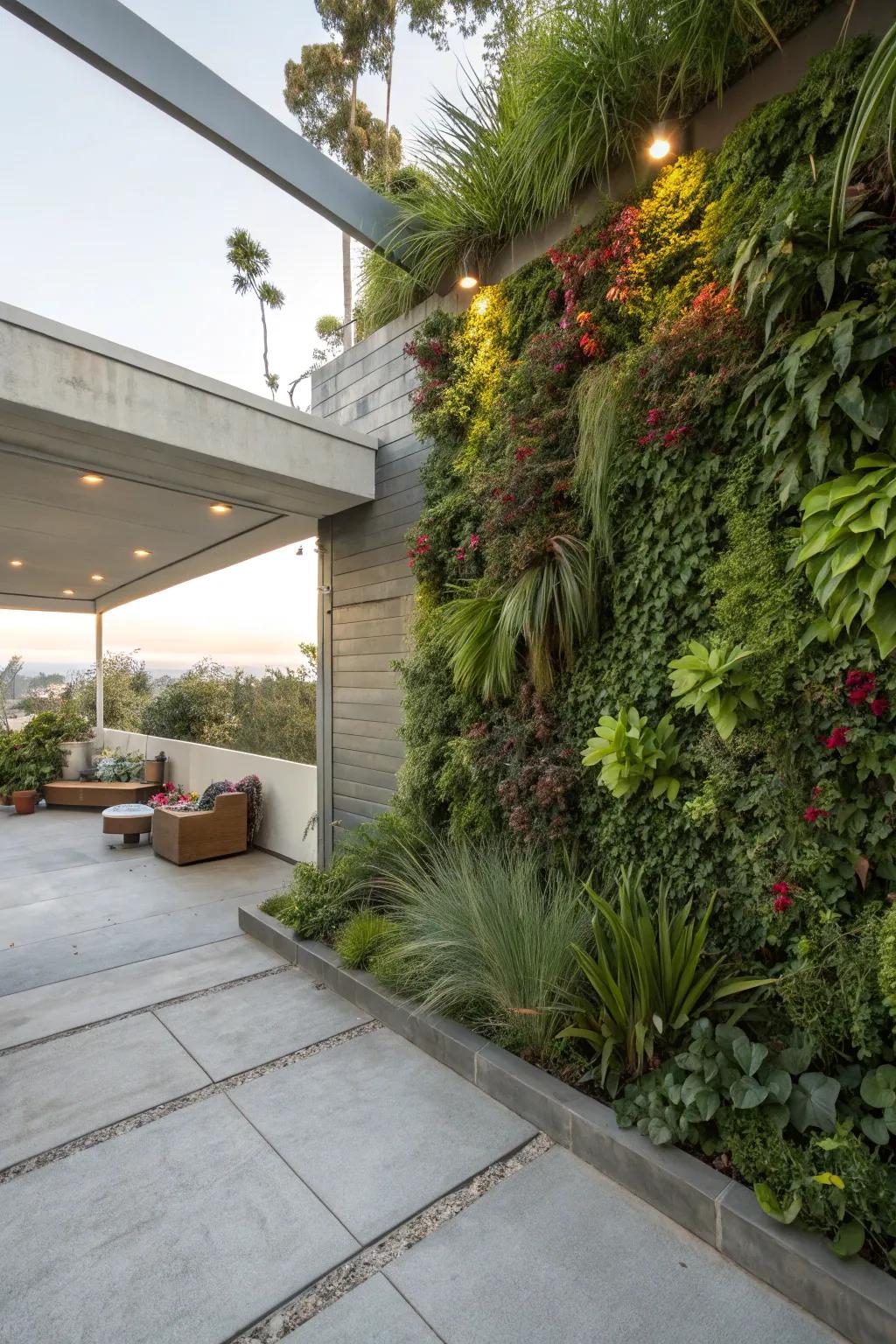 Add life with a vertical garden.