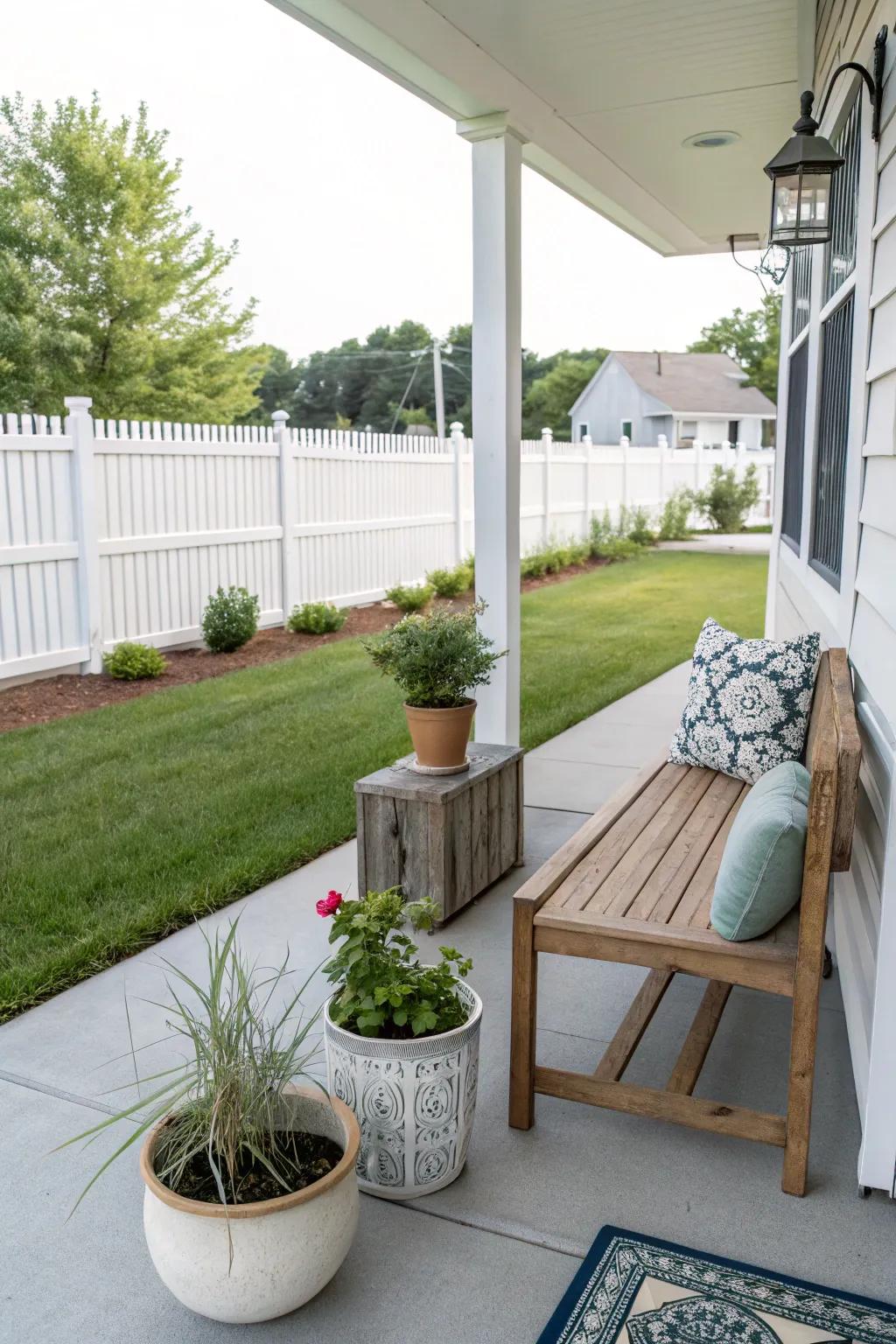 A minimalist approach highlights key decor pieces.