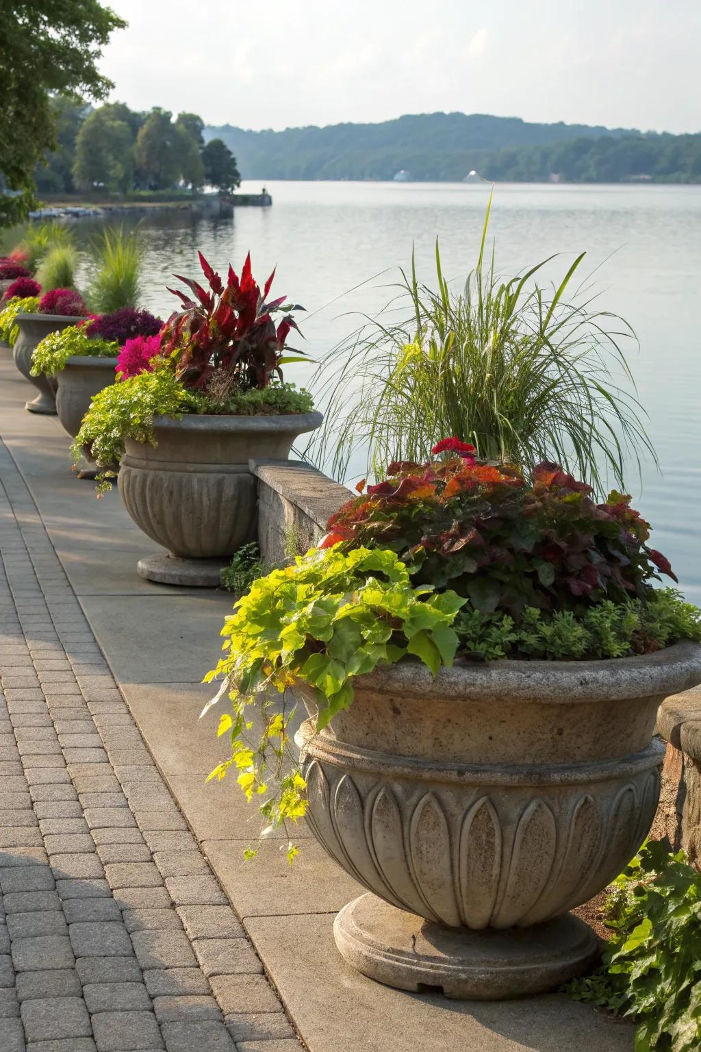 Containers offer flexibility and elegance to tricky shorelines.