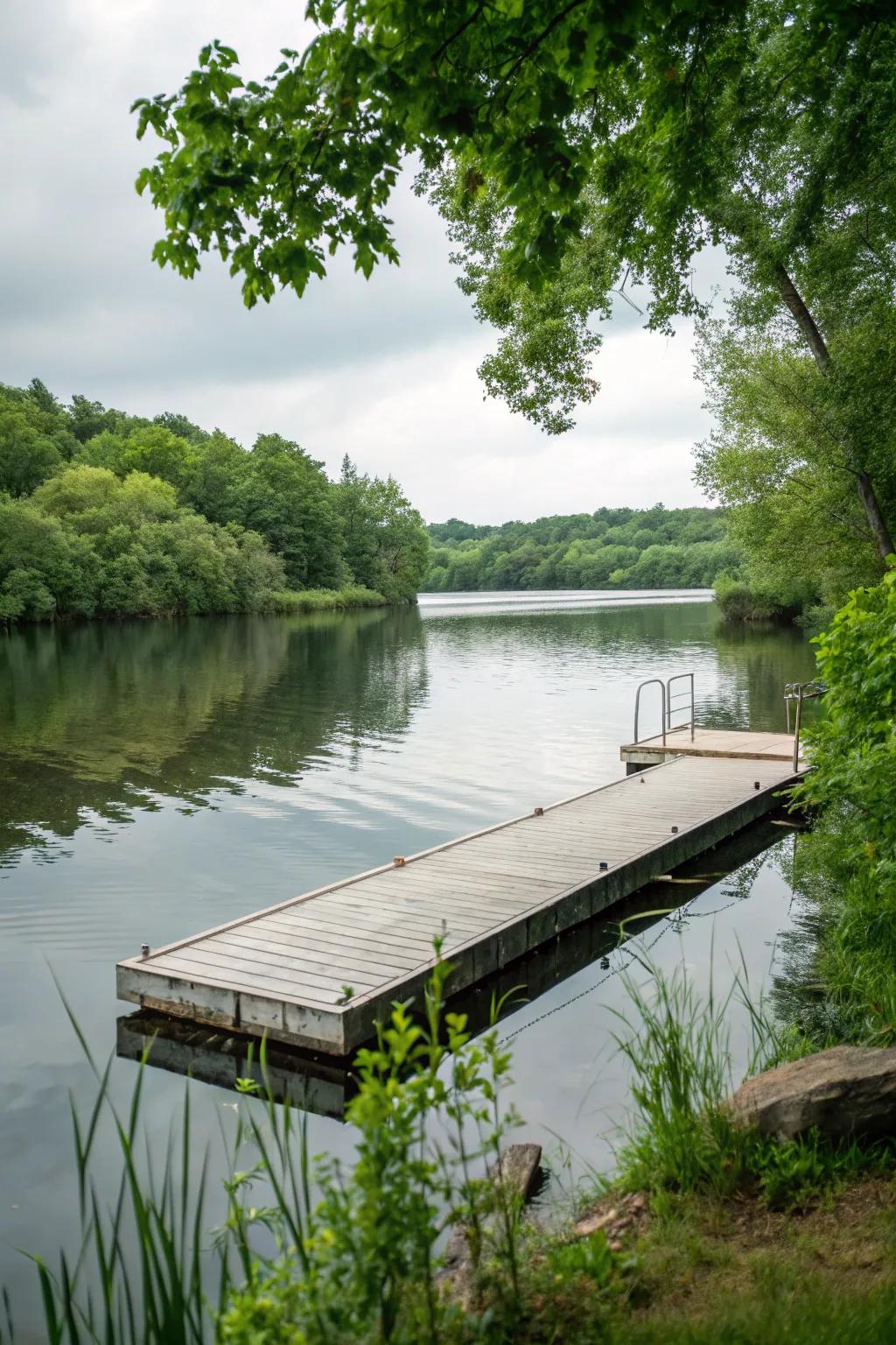 Floating docks offer versatile and adaptive water access.