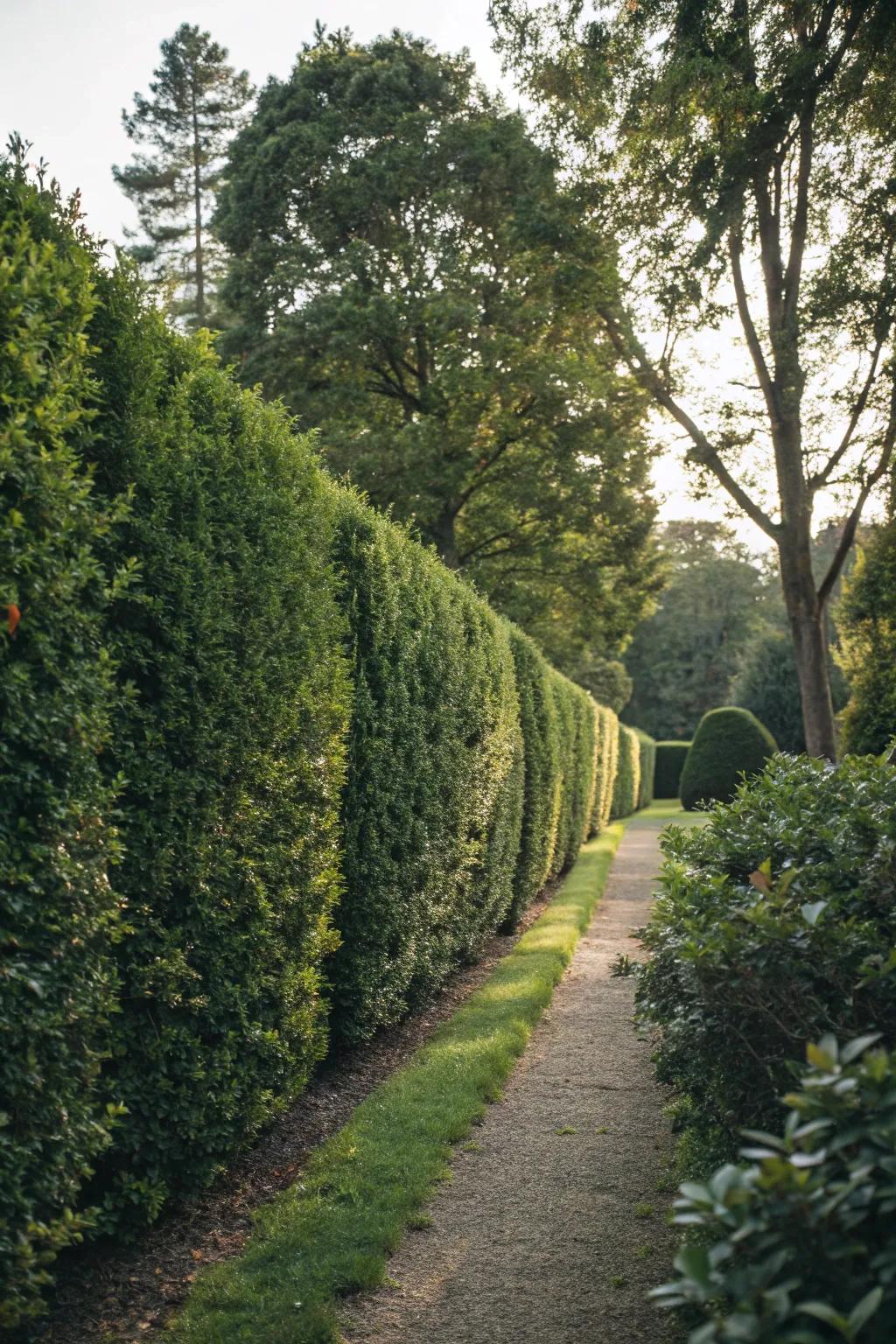Tall shrubs can provide a natural and beautiful privacy screen.