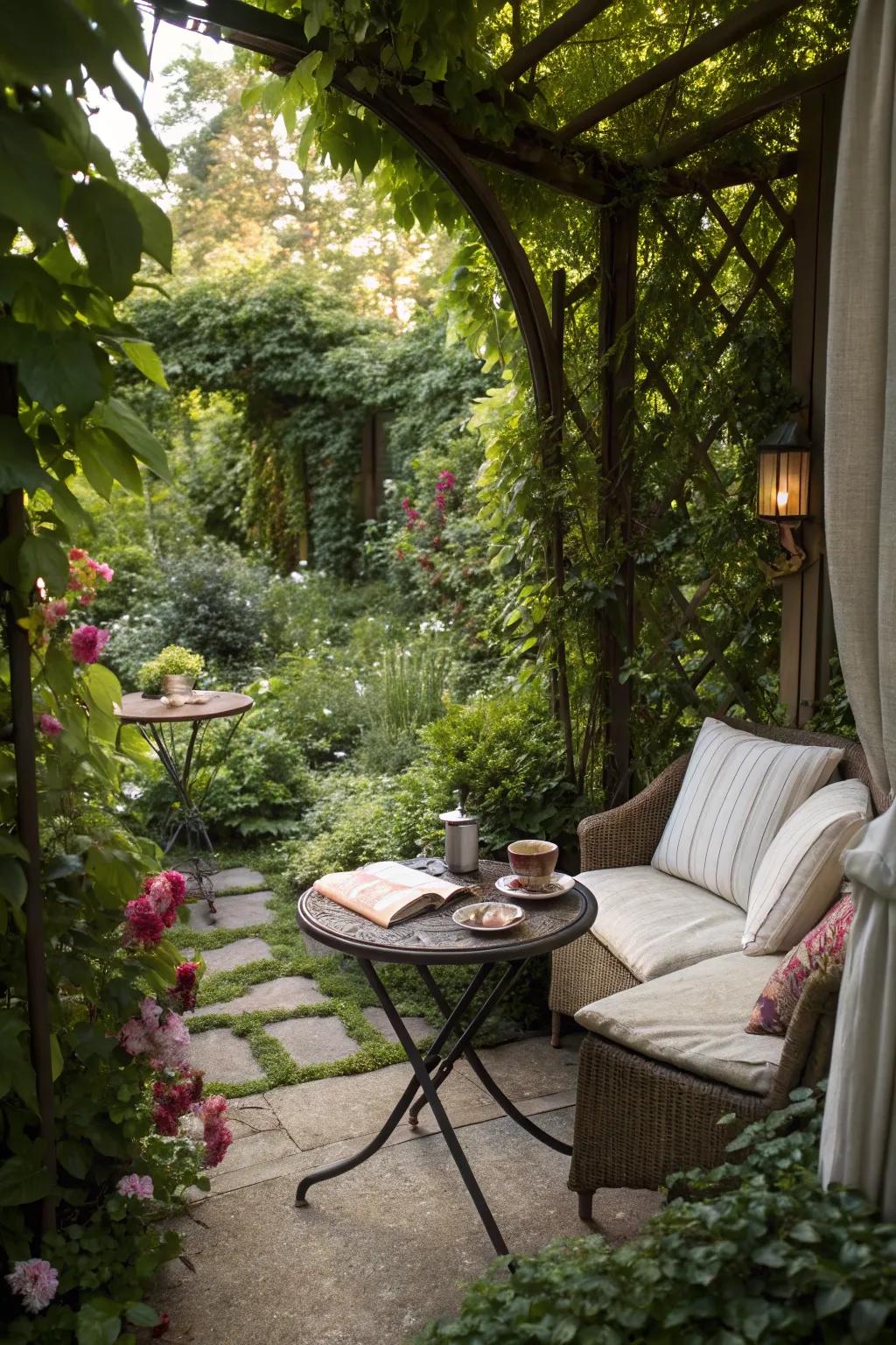 Find serenity in a hidden garden retreat.