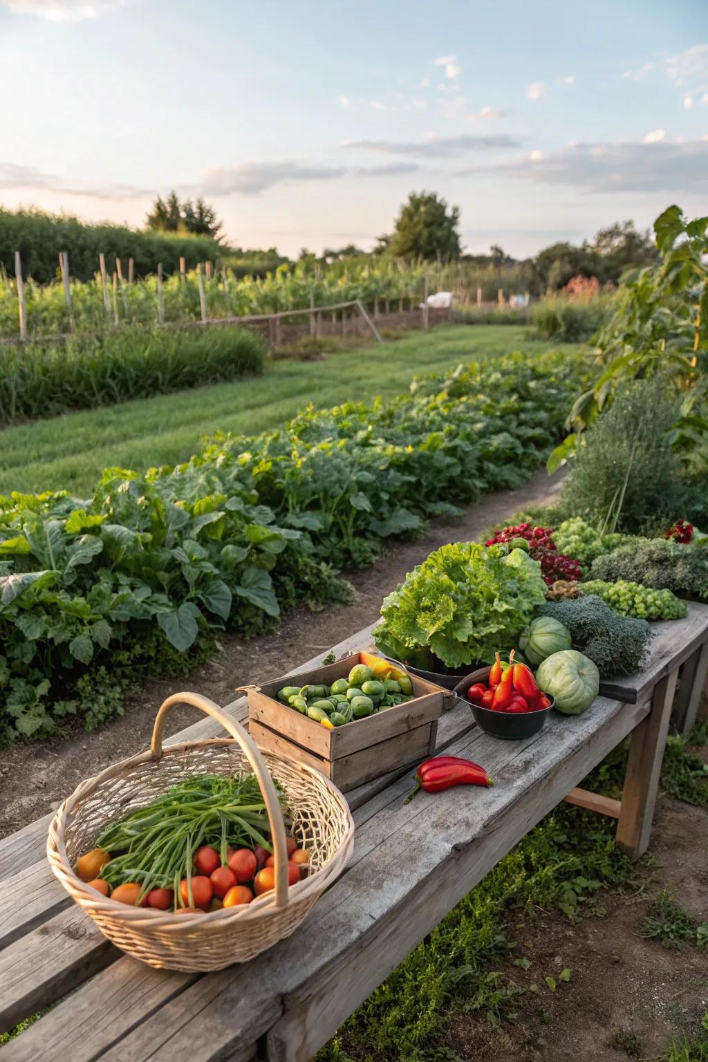 Savor the freshness of garden-to-table dining.