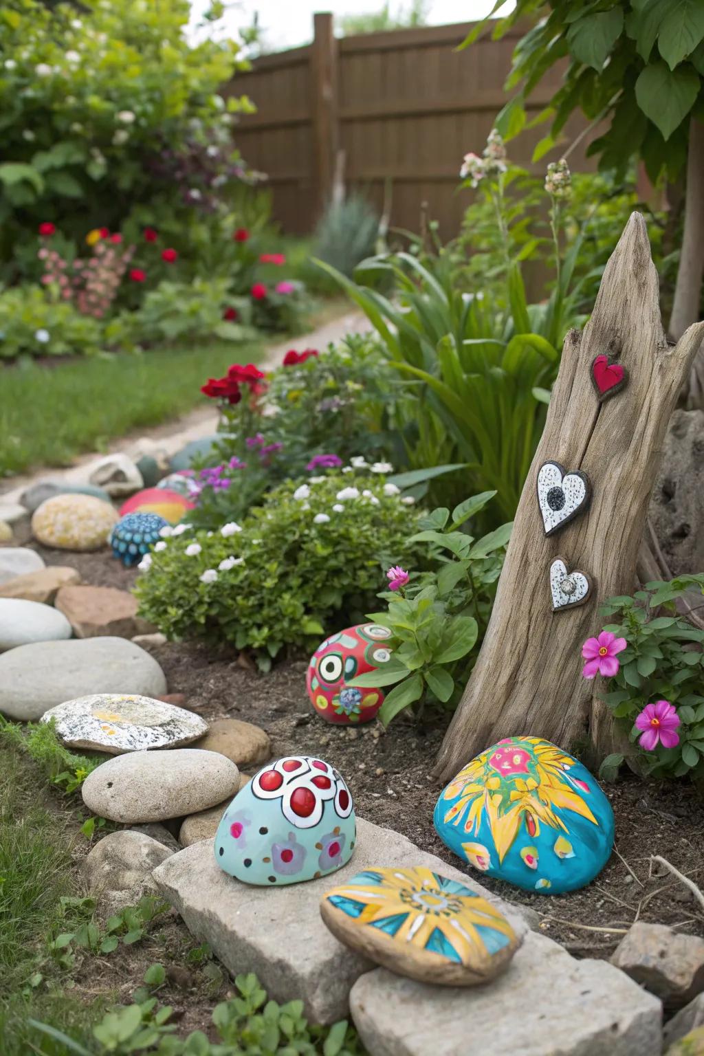 Express your creativity with charming DIY outdoor art.
