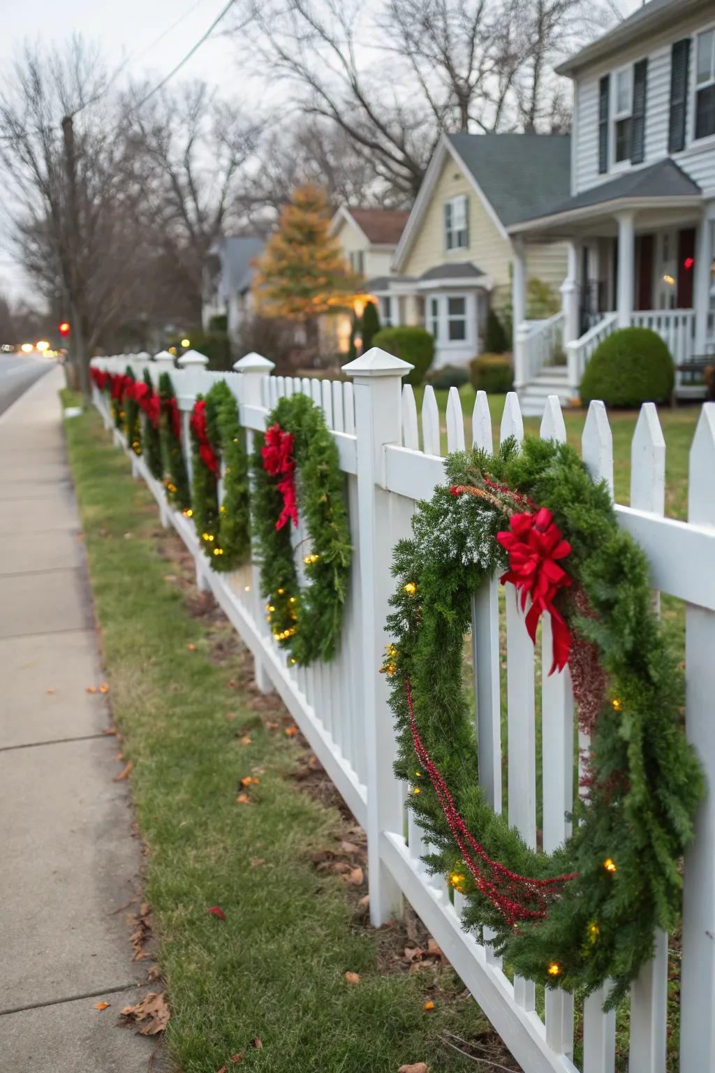 Seasonal decorations keep your fence lively and festive.