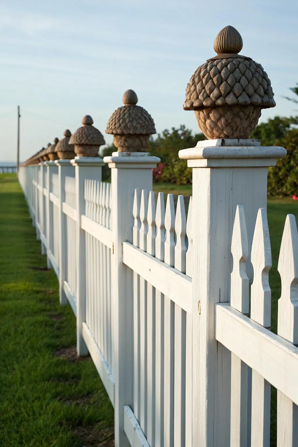 Decorative caps can add a unique touch to your fence.