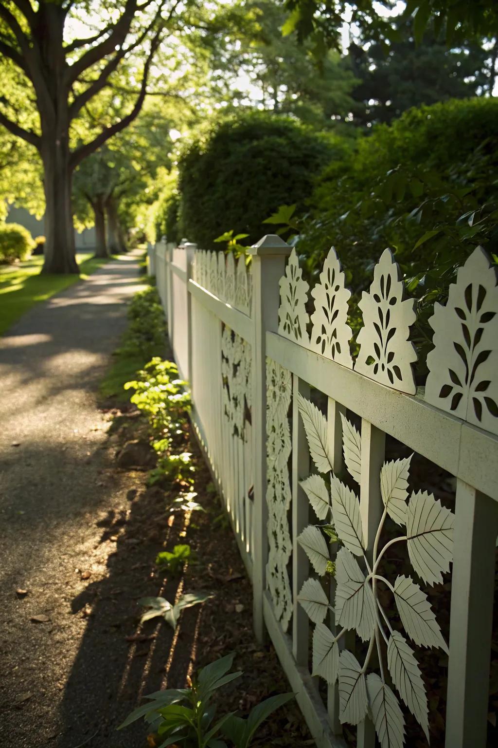 Artistic cutouts add whimsy and light to your fence.