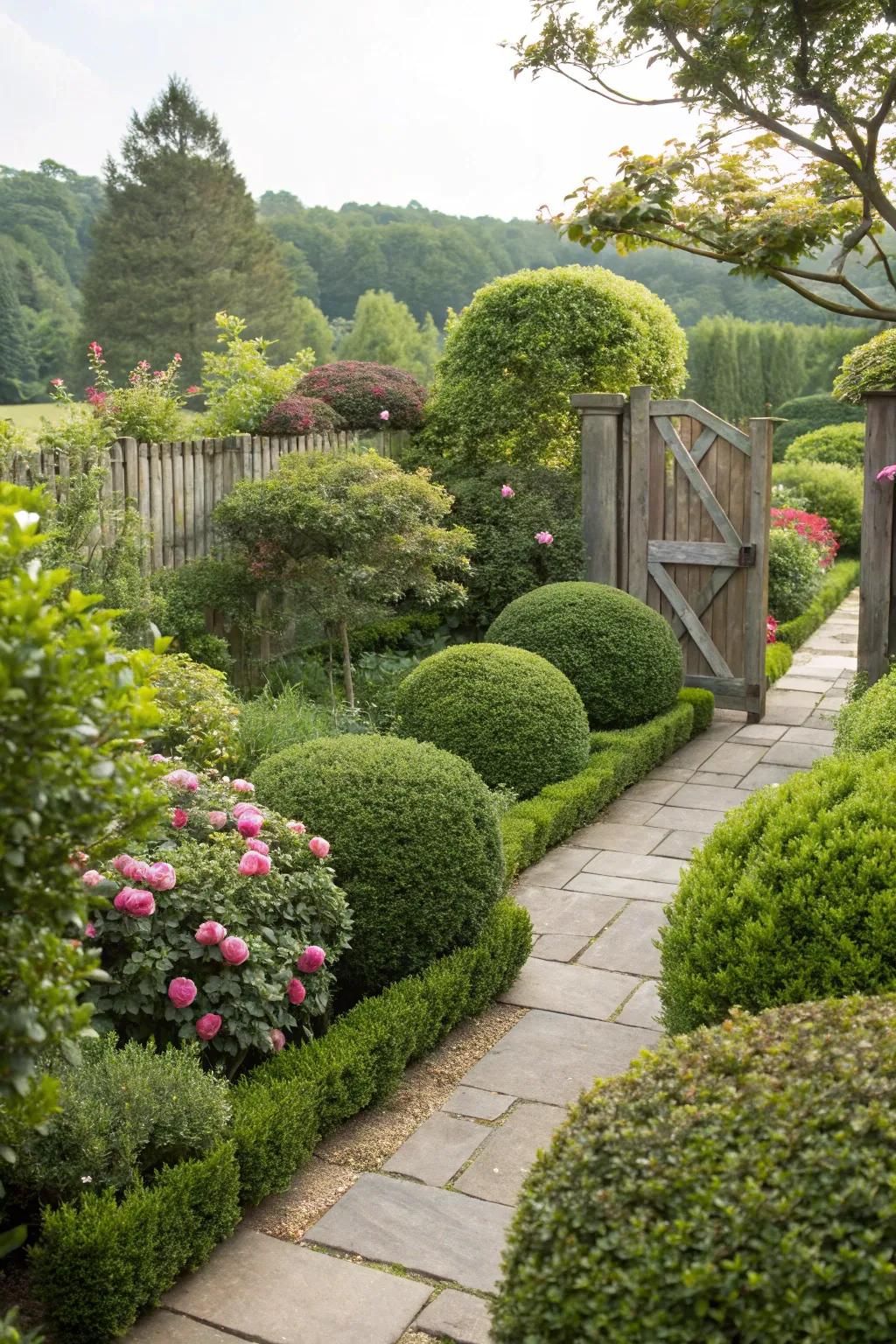 Strategically placed shrubs can transform a barren area.