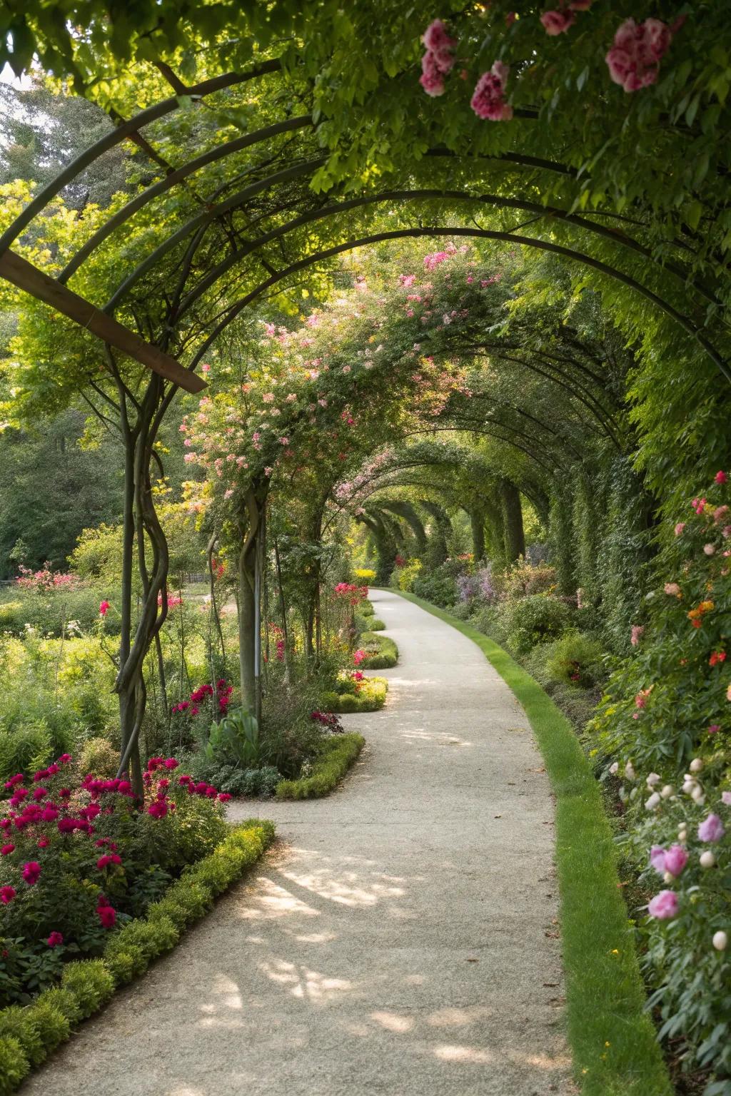 Winding walkways create mystery and charm in any garden.