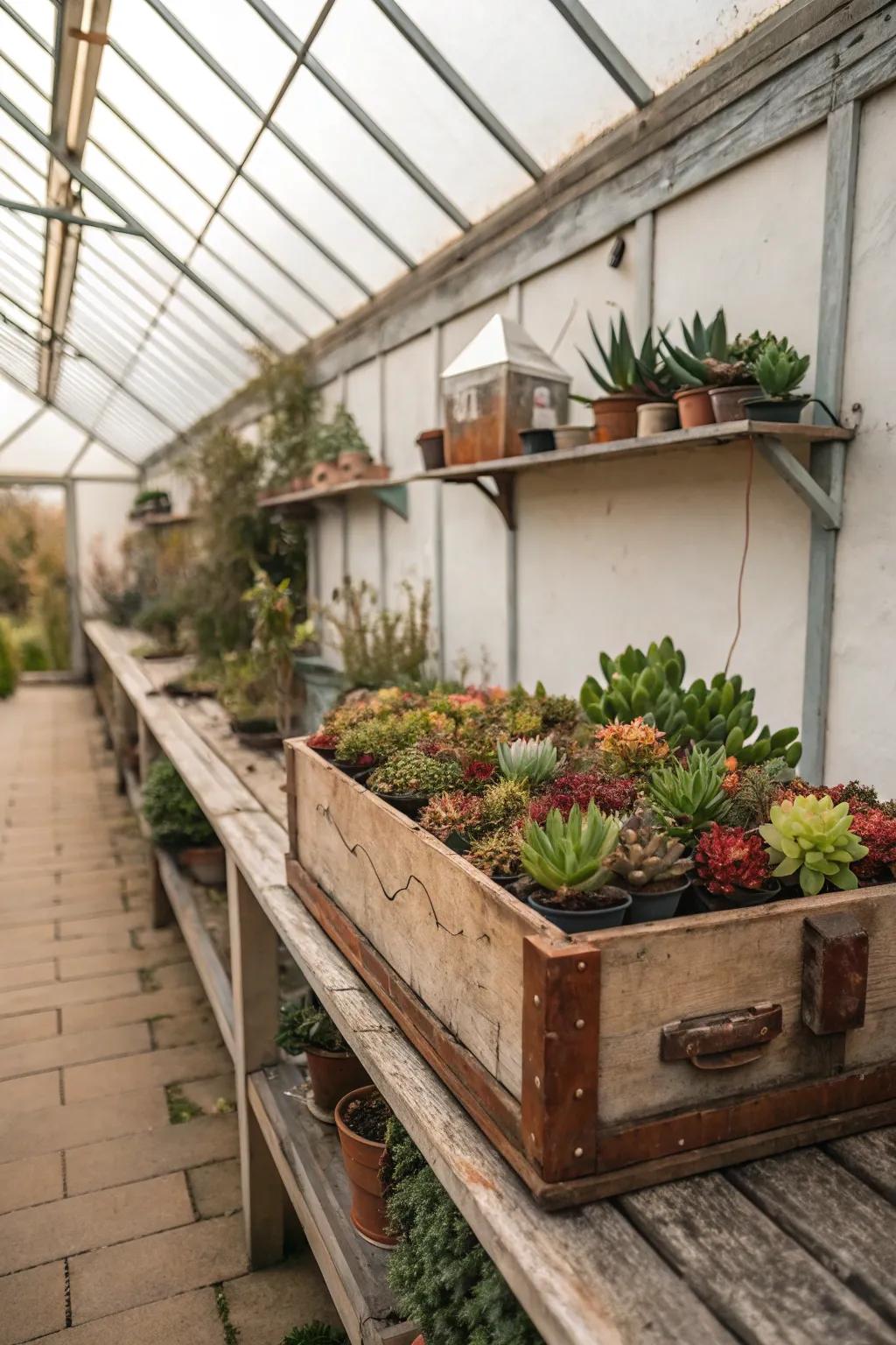 Upcycle furniture to create unique planter boxes.