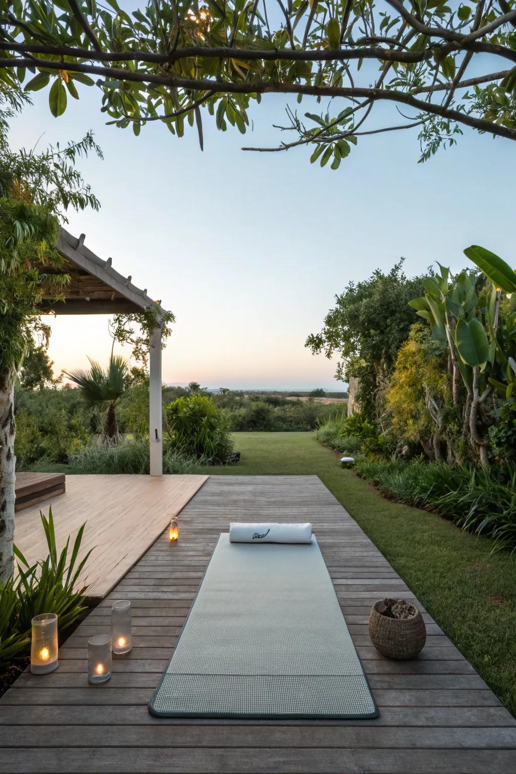 A minimalist yoga deck can enhance your focus and calmness during practice.