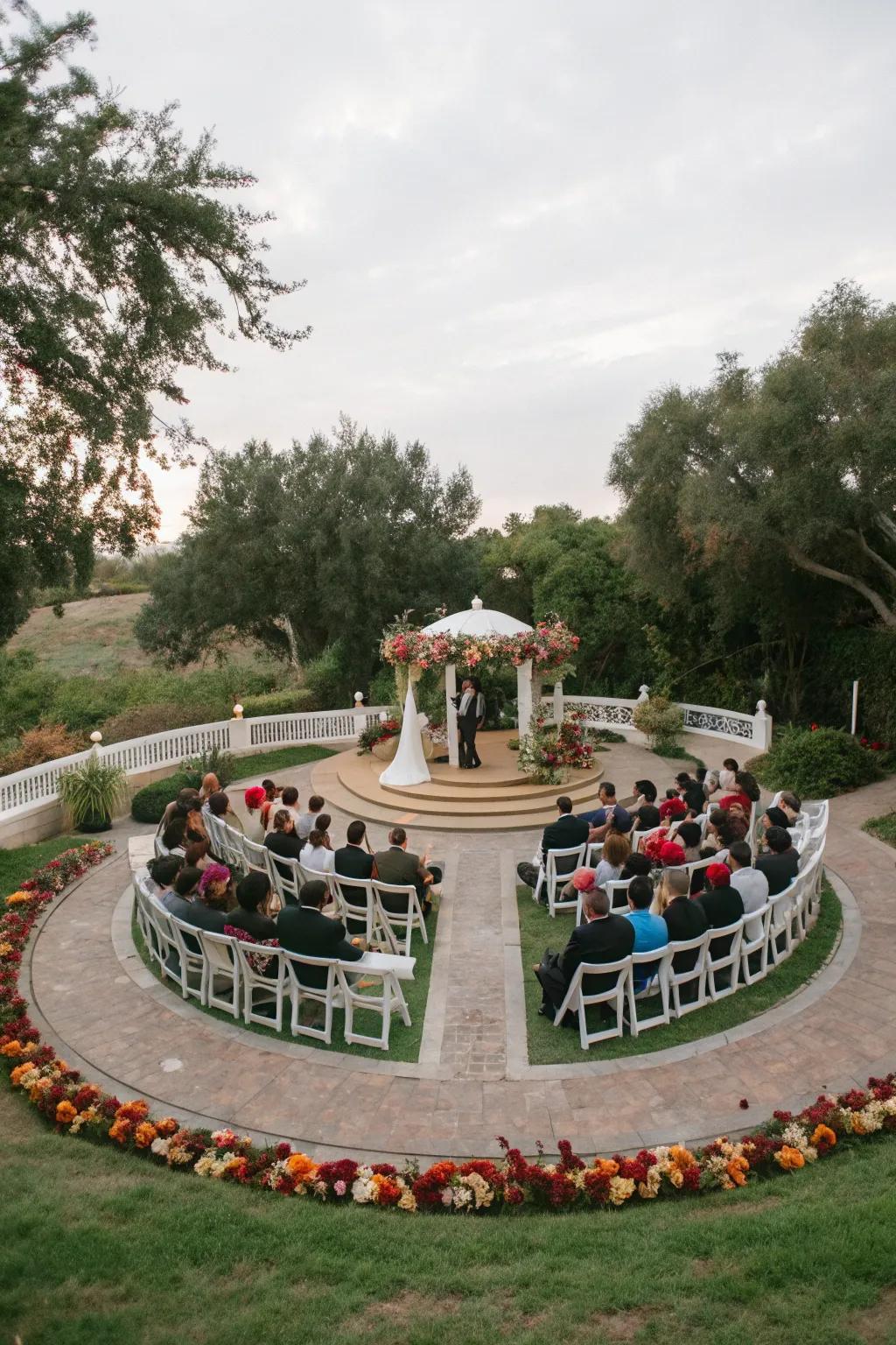 Circular seating creates a sense of unity and inclusiveness.