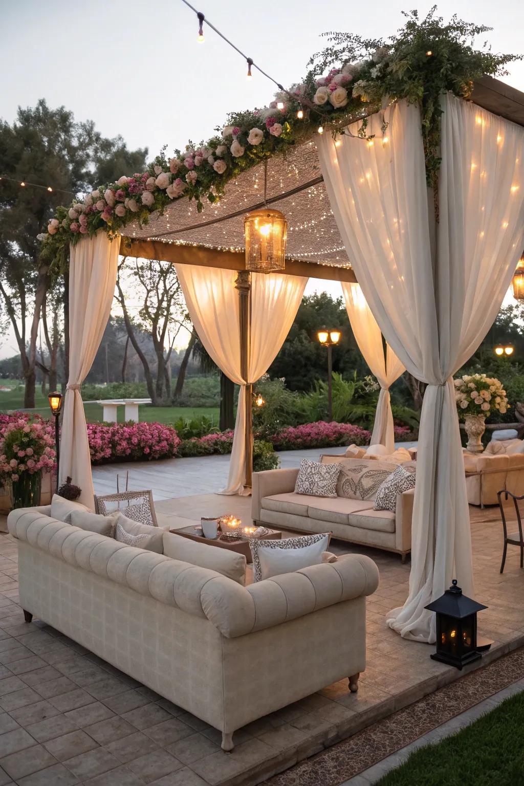 Lounge areas offer comfort and a touch of sophistication.