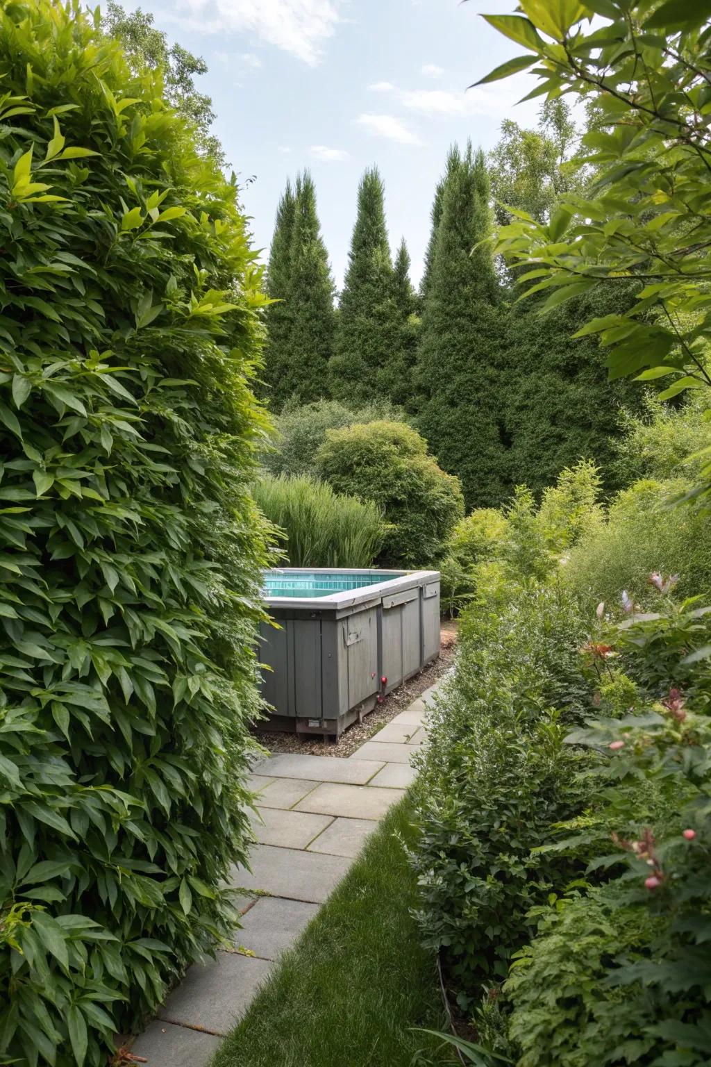 Strategic landscaping turns pool equipment into a hidden gem in your garden.