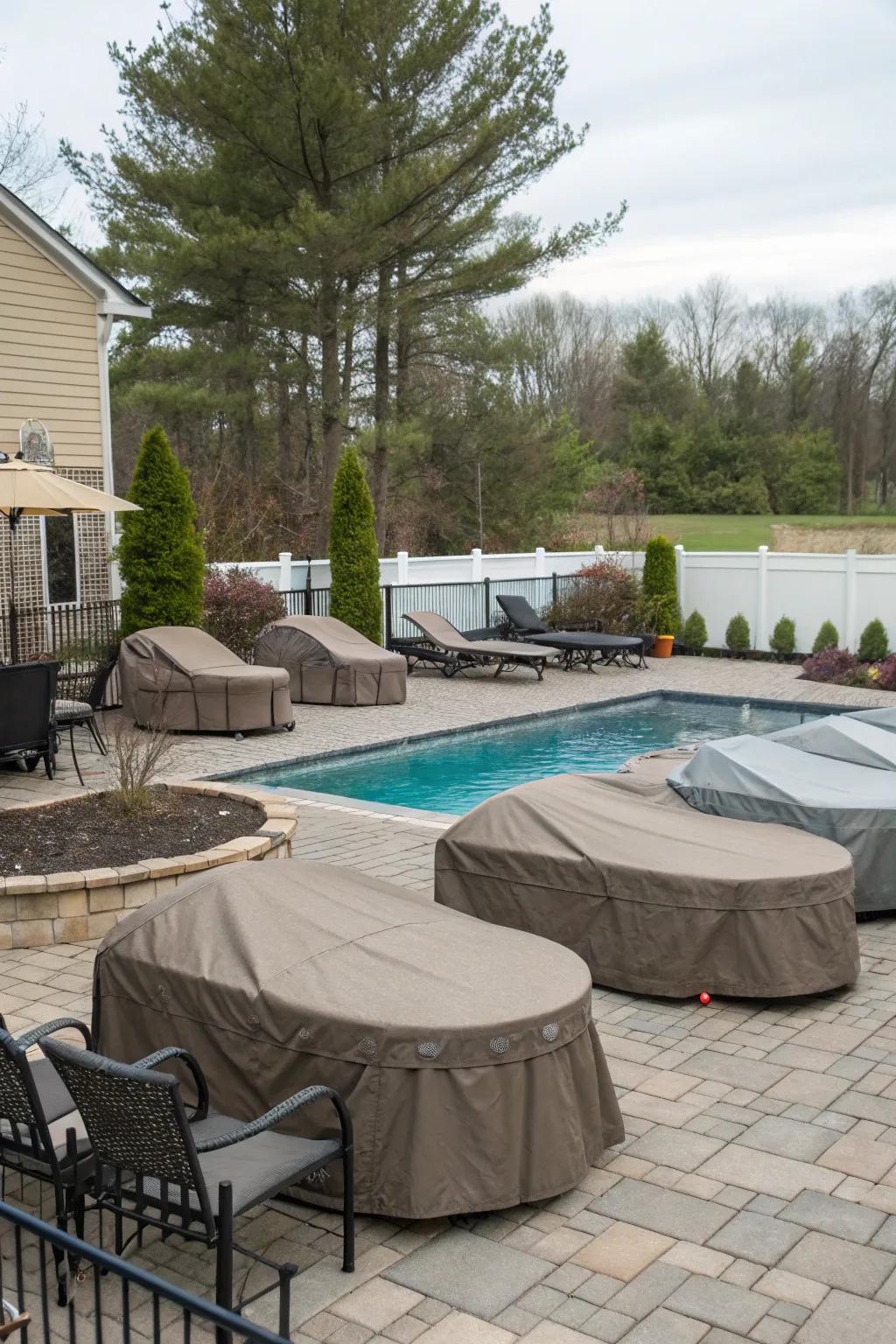 Blended designs harmonize pool equipment with existing outdoor decor.