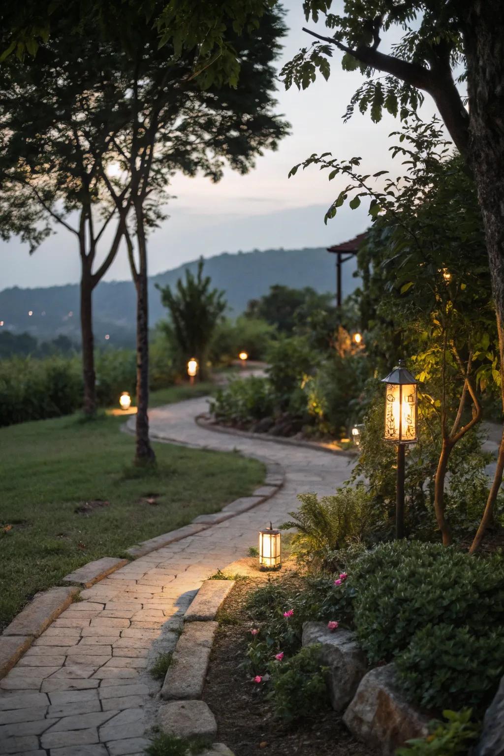 Illuminate your garden with ambient lighting.