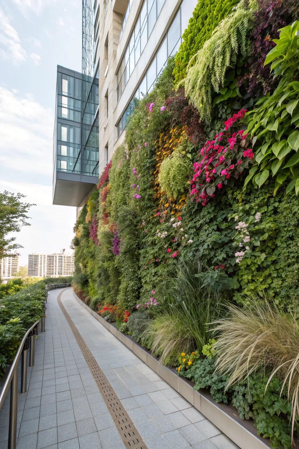 Maximize space with a lush vertical garden.