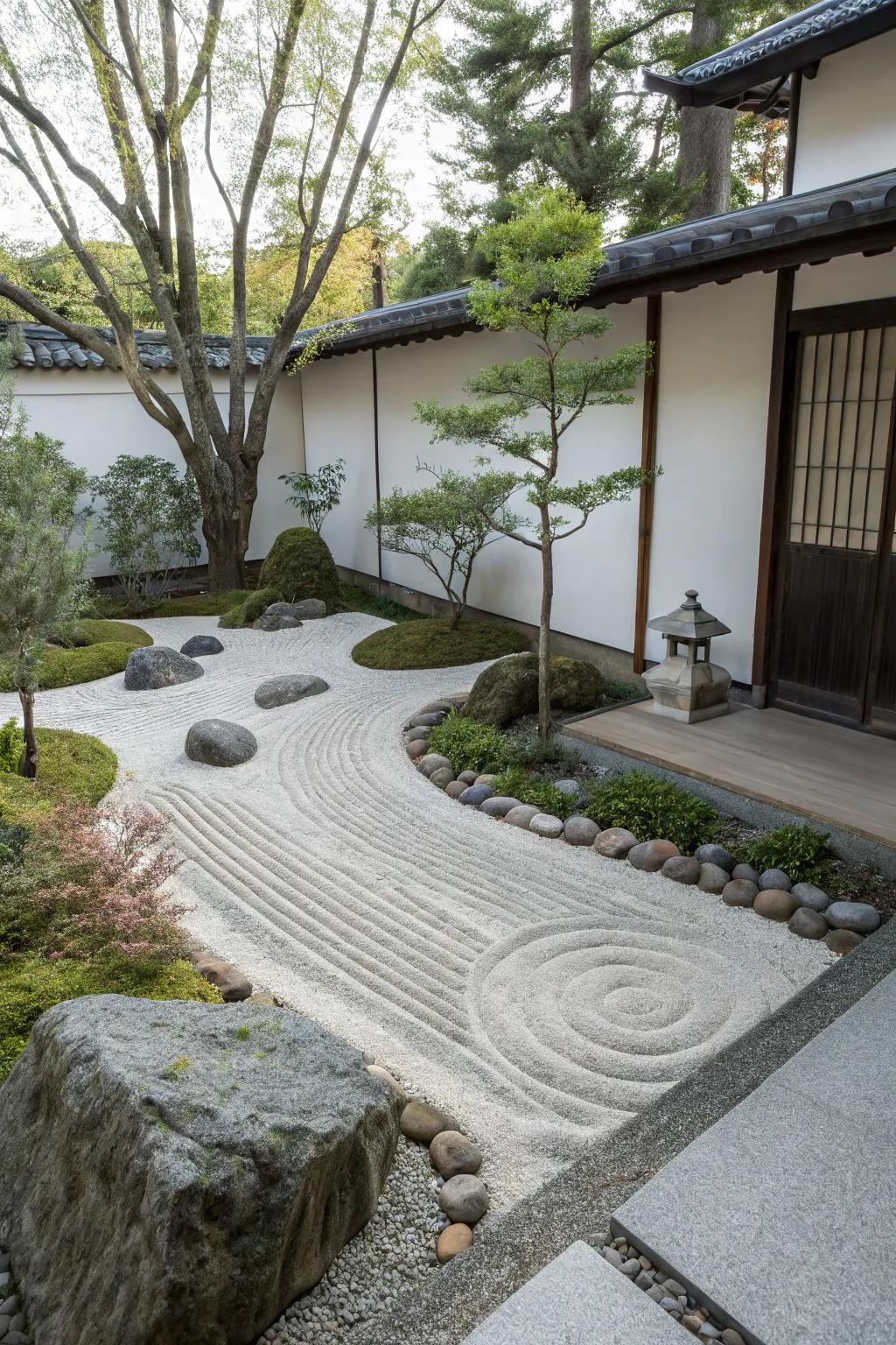 Find peace with a tranquil Zen garden.