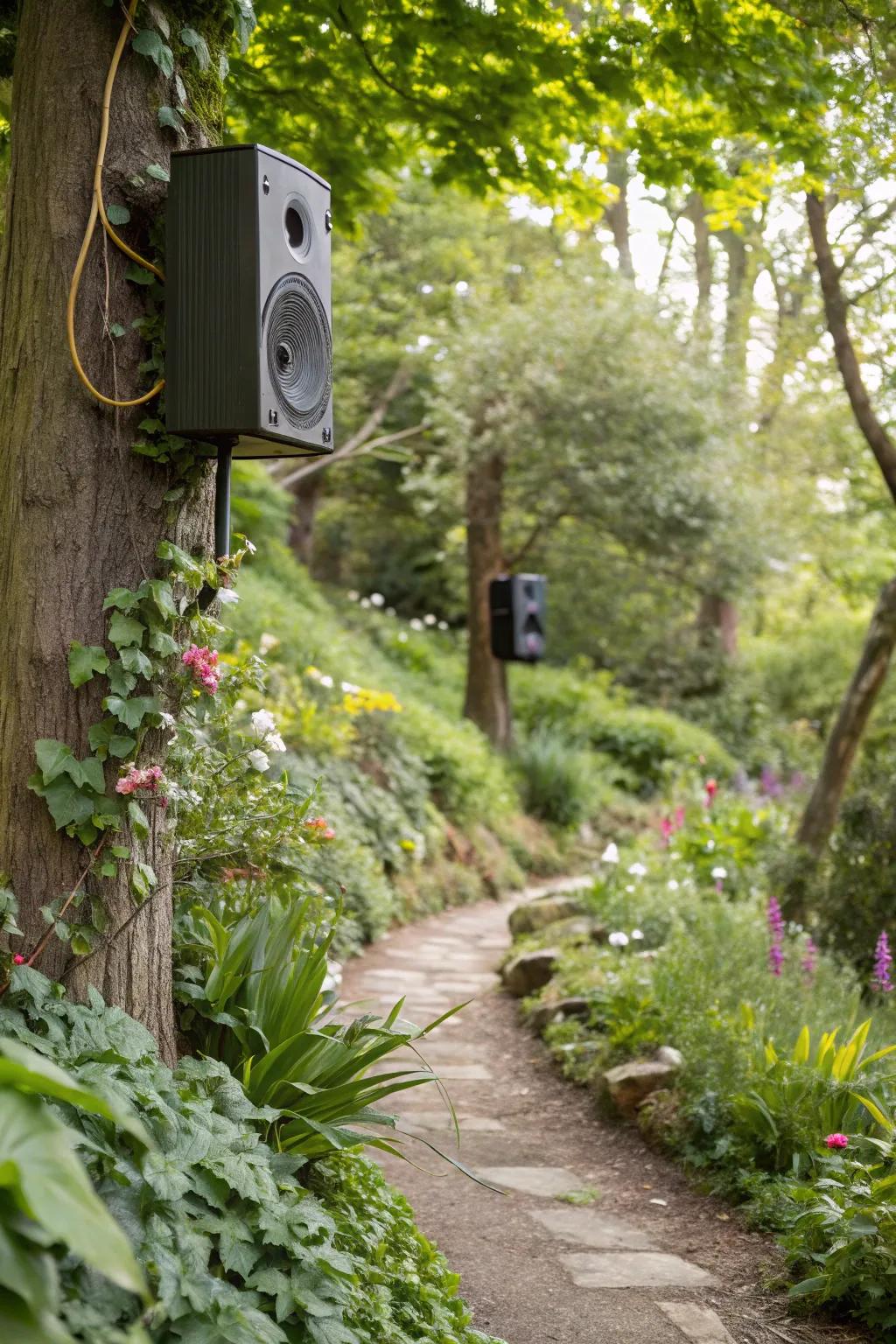 Set the mood with a weatherproof sound system.