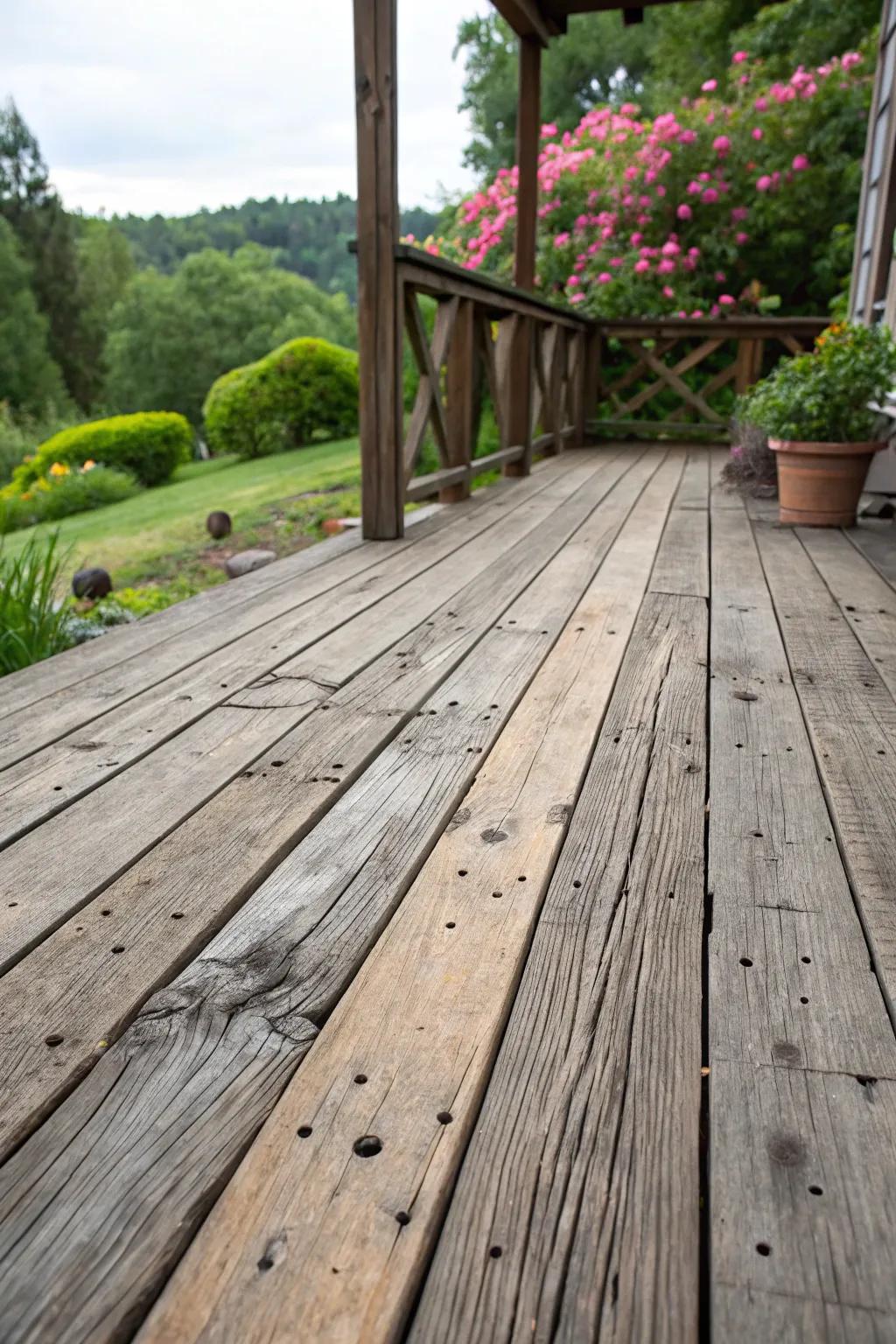 Reclaimed wood adds character and sustainability.