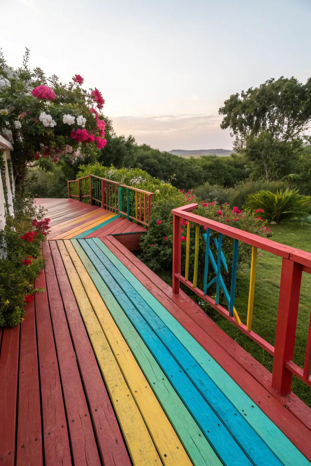 Bold colors create a striking and unique deck.