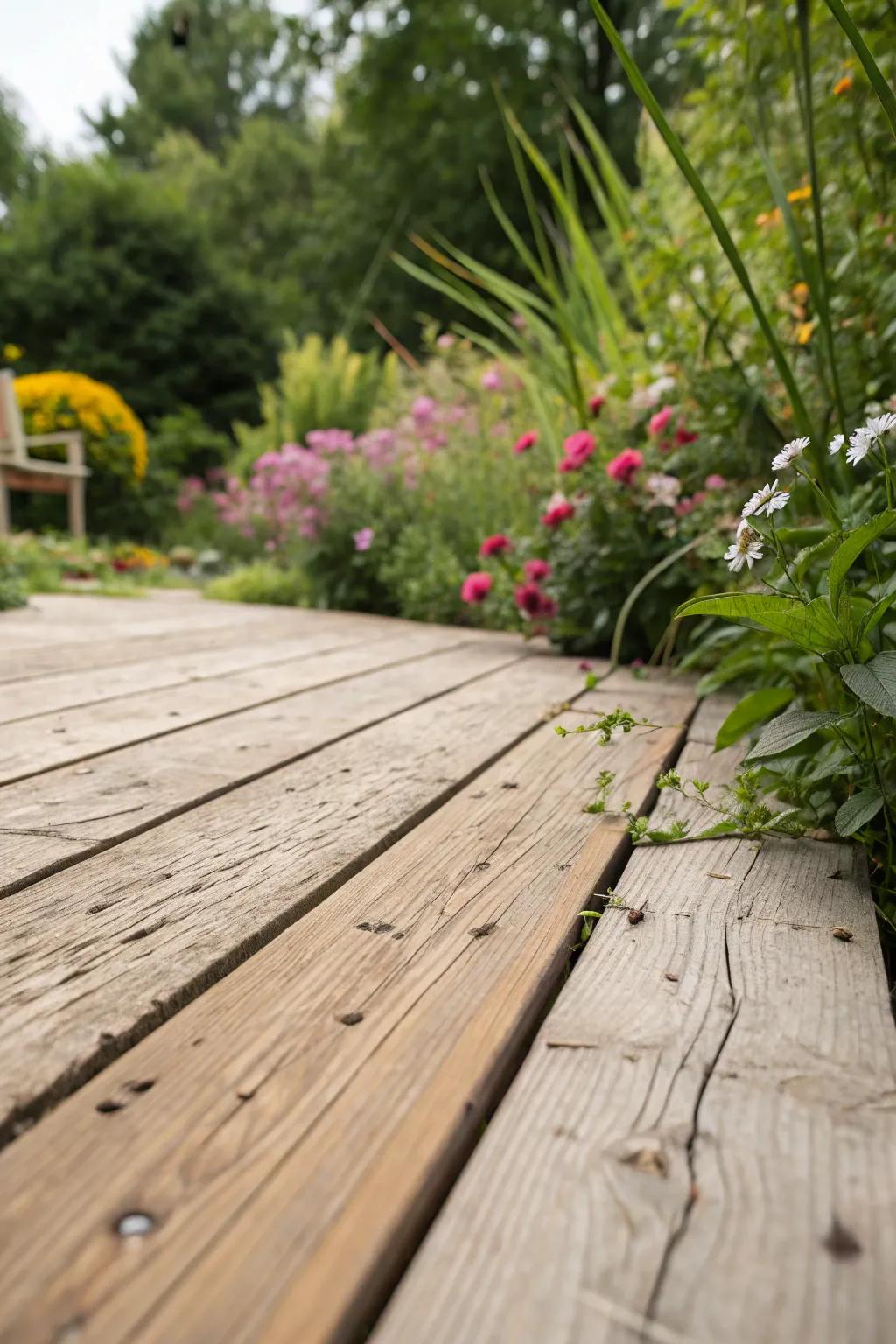 Natural wood finishes enhance the rustic appeal of your deck.