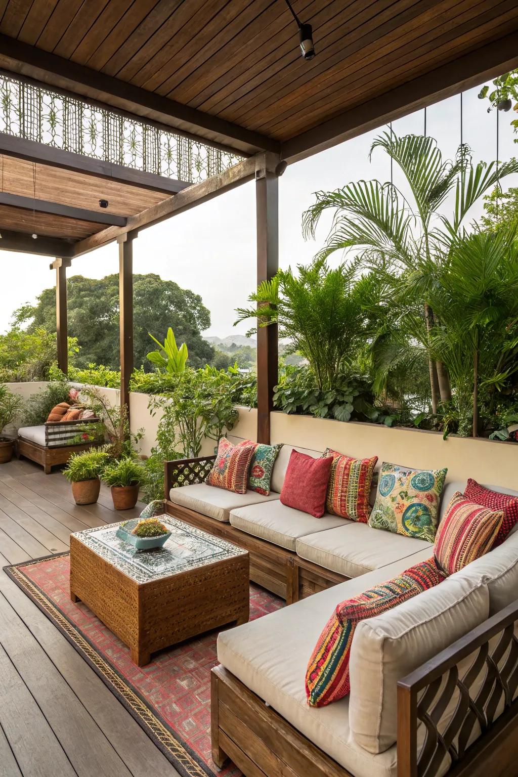 Comfortable seating areas invite relaxation and conversation.